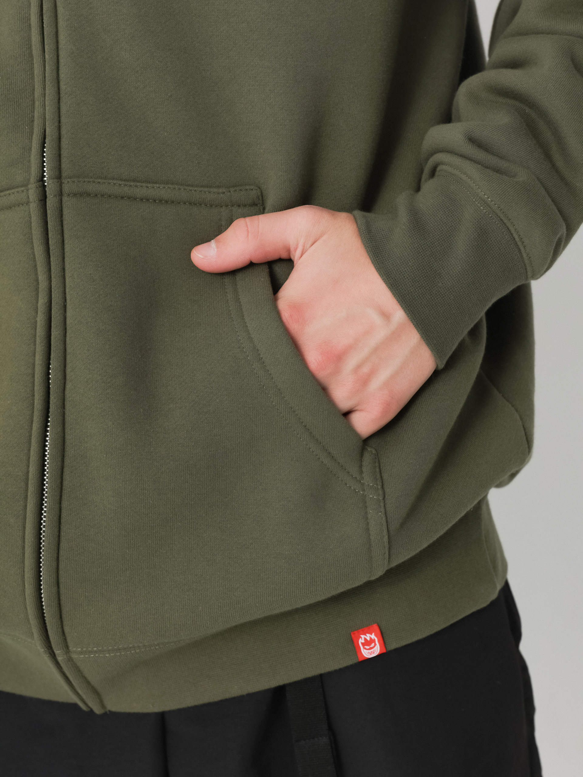 Spitfire Classic 87 Swirl ZHD Kapucnis pulóver (army/black)