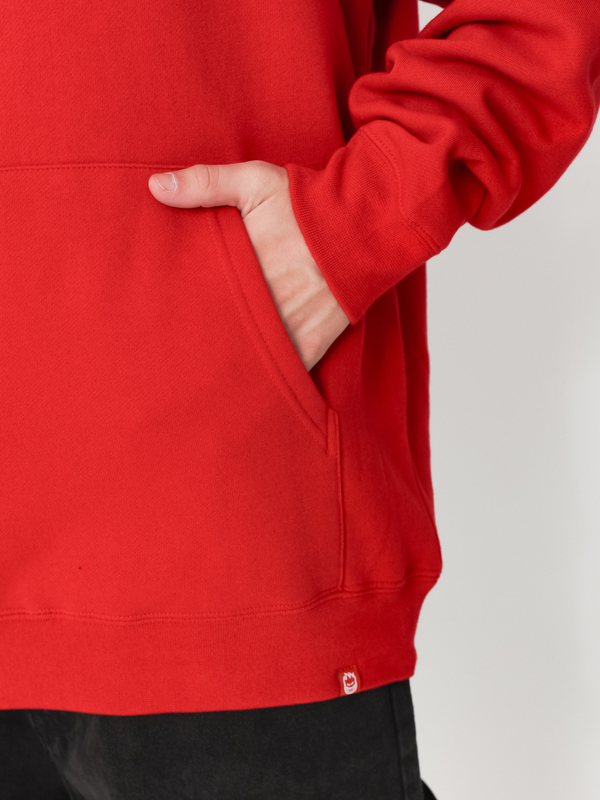 Kapucnis pulóver Spitfire Classic 87 Swirl HD (red/black)