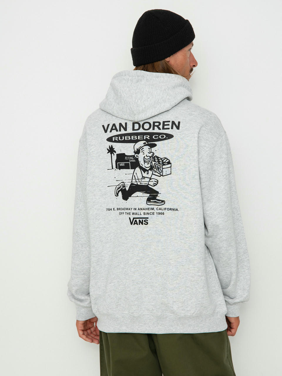 Vans Fun Gfx Loose HD Kapucnis pulóver (light grey heather)