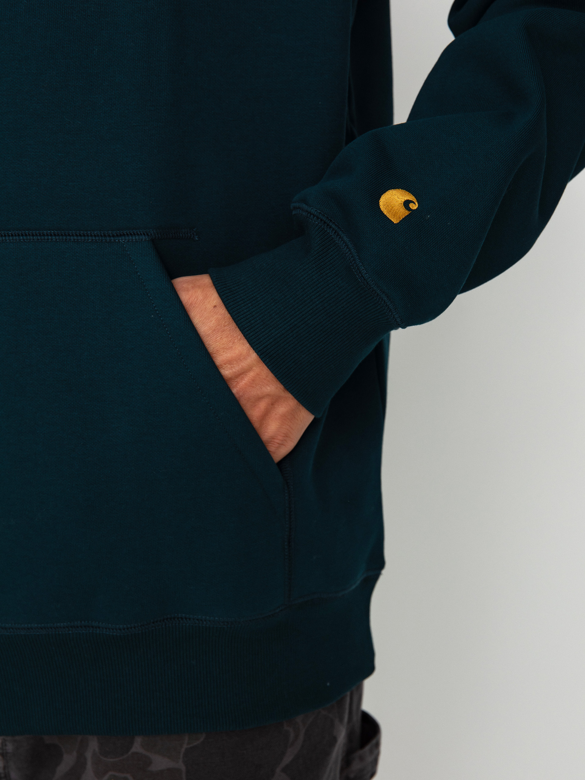 Carhartt WIP Chase HD Kapucnis pulóver (duck blue/gold)