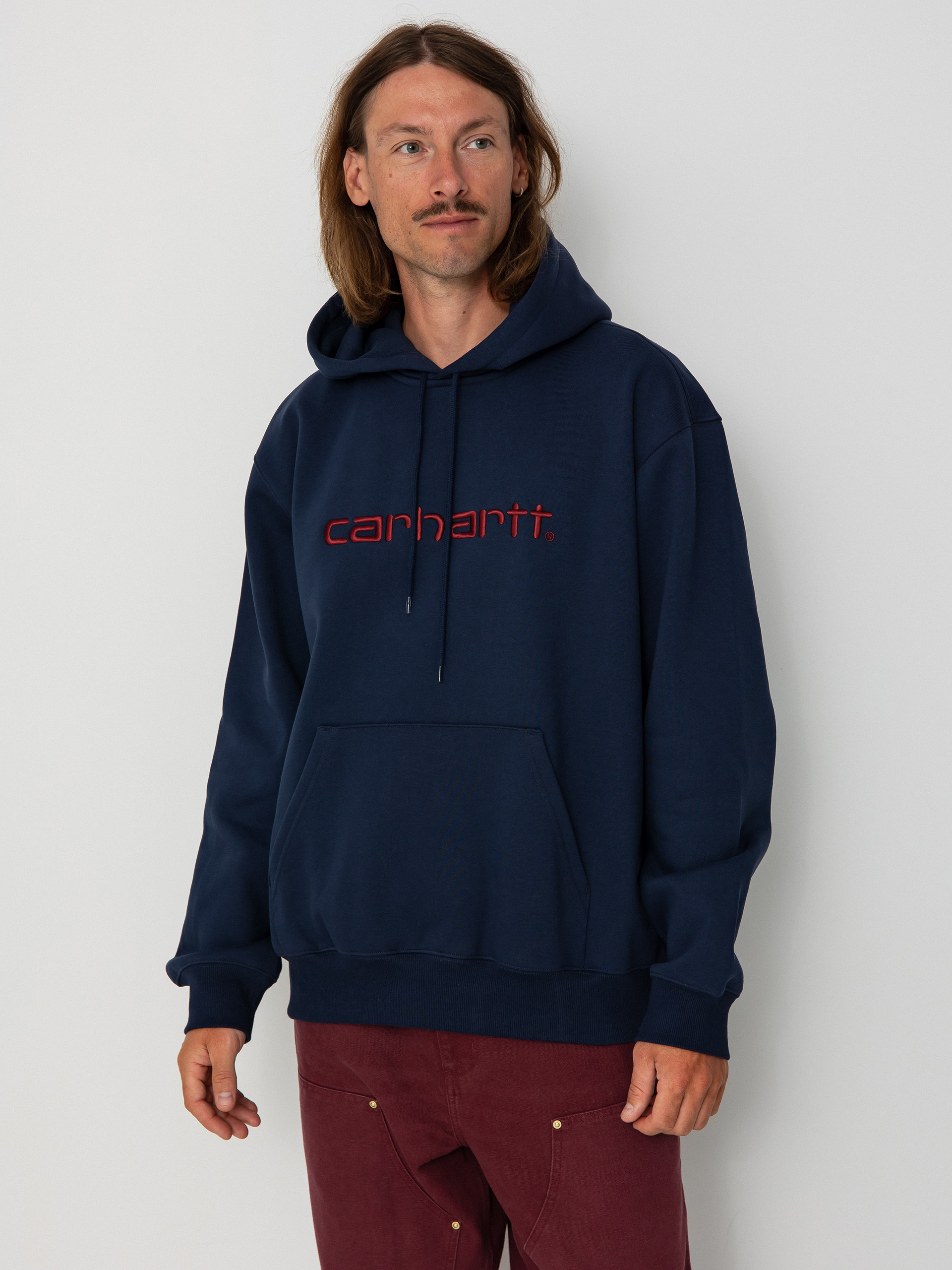 Carhartt WIP Carhartt HD Kapucnis pulu00f3ver (air force blue/malbec)
