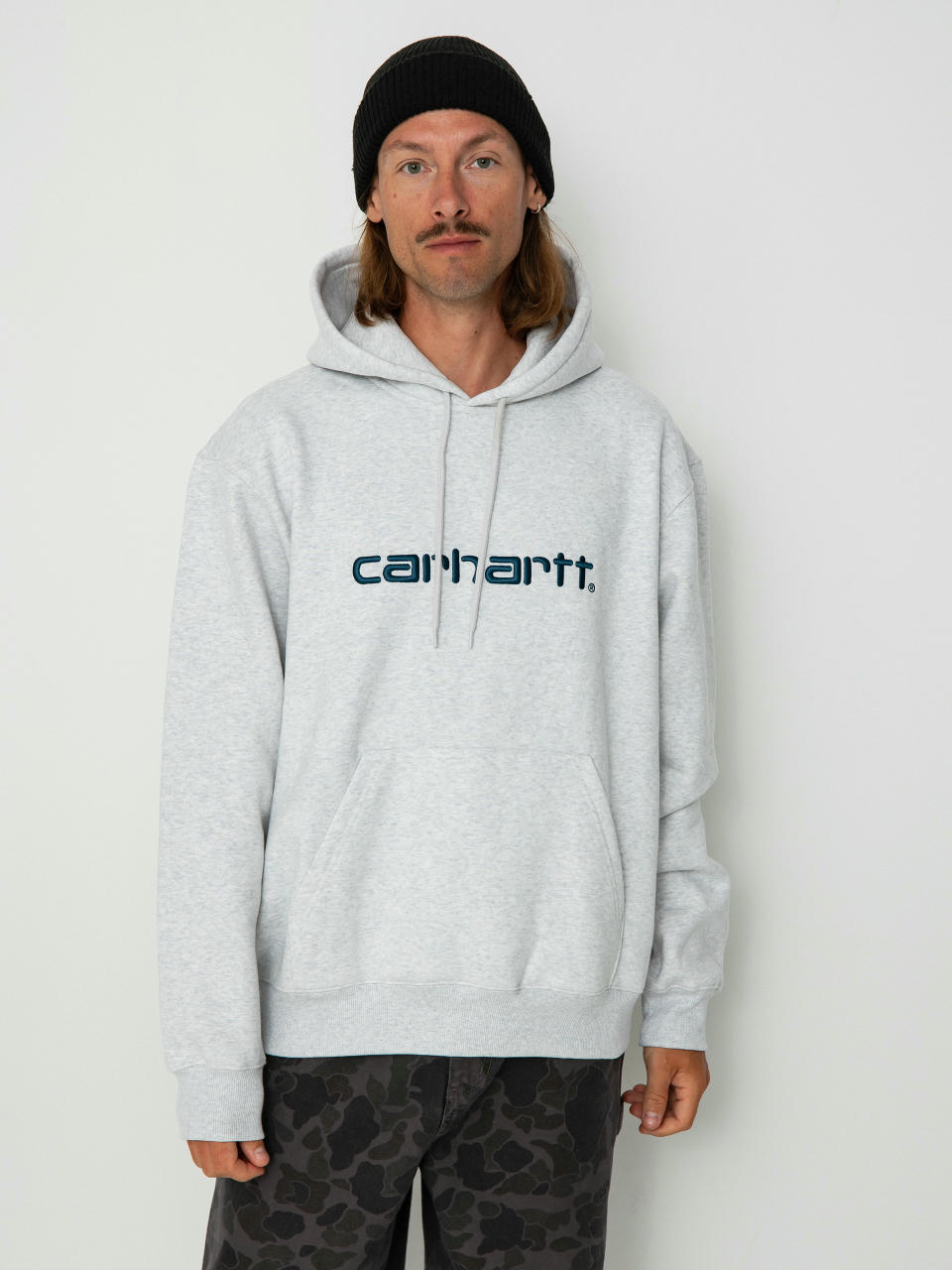 Carhartt WIP Carhartt HD Kapucnis pulóver (ash heather/duck blue)