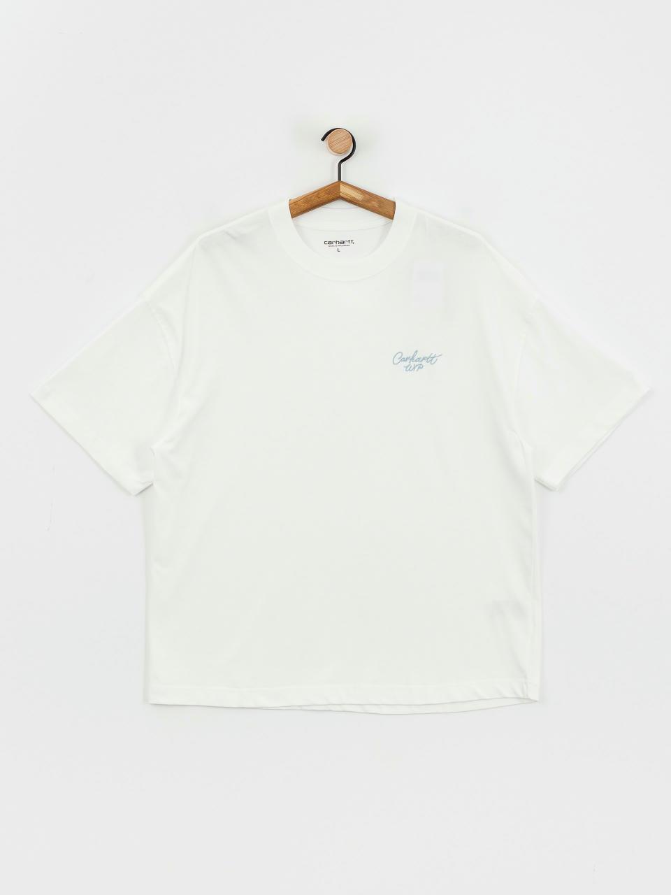 Carhartt WIP Signature Script Póló (white/dusty ice)