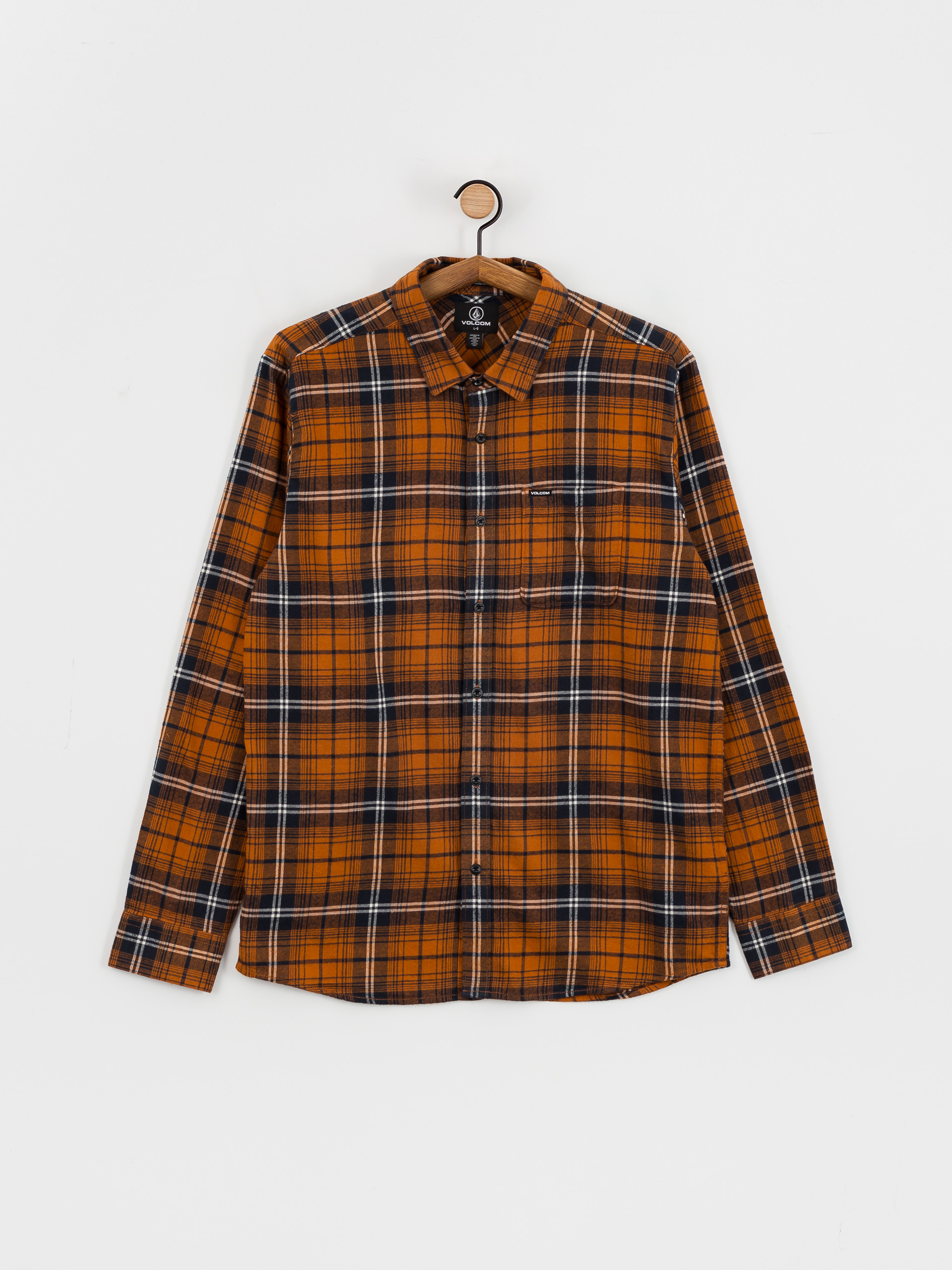 Ing Volcom Caden Plaid Ls (chestnut brown)