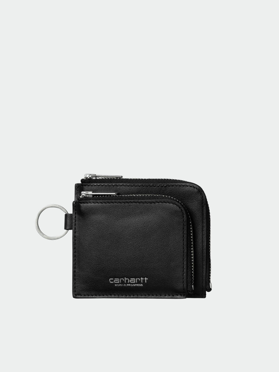 Pénztárca Carhartt WIP Double Vegas Zip (black/silver)