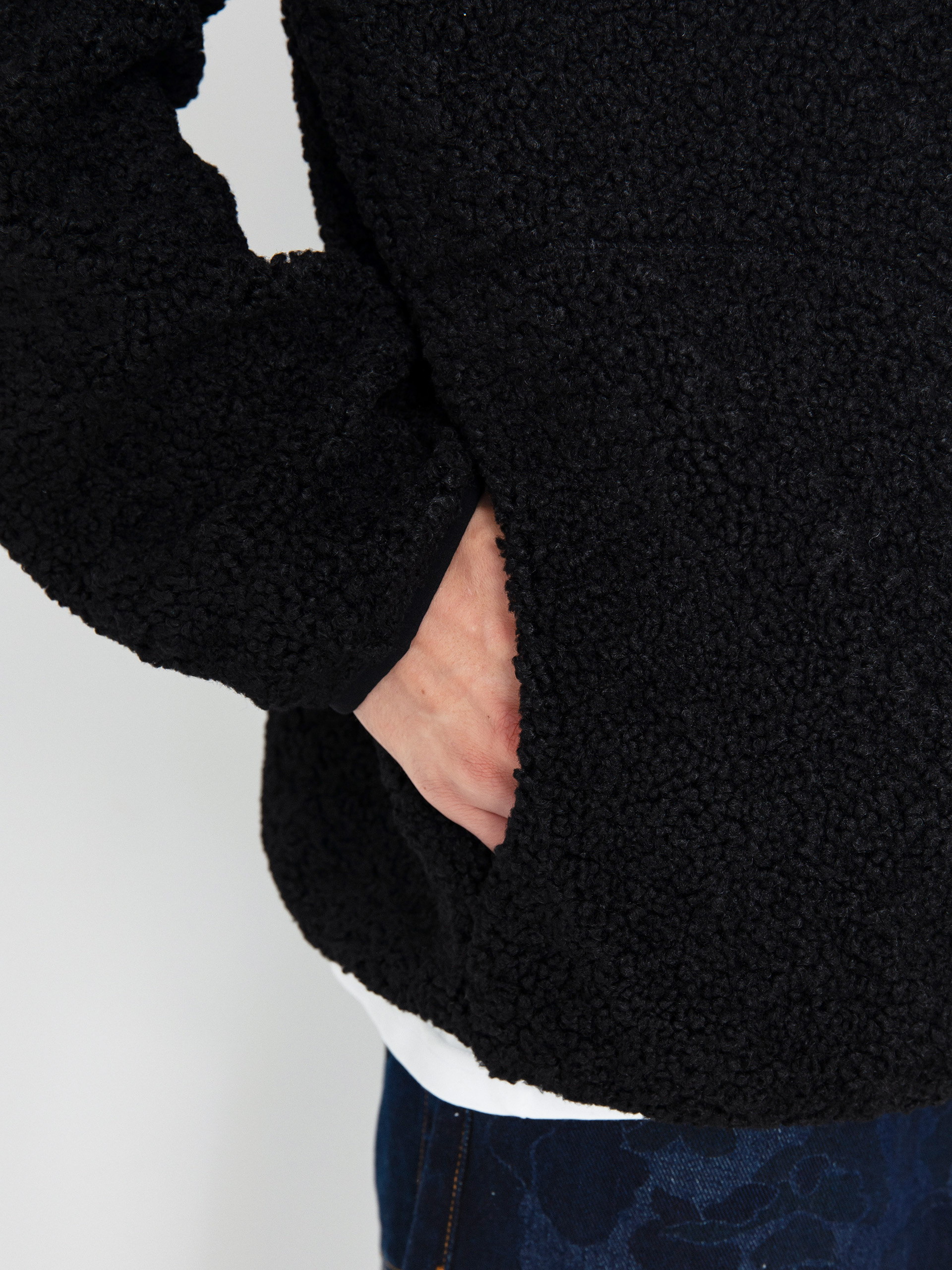 Férfi Vans Vans Boxed Sherpa Qzip Polár pulóver (black)