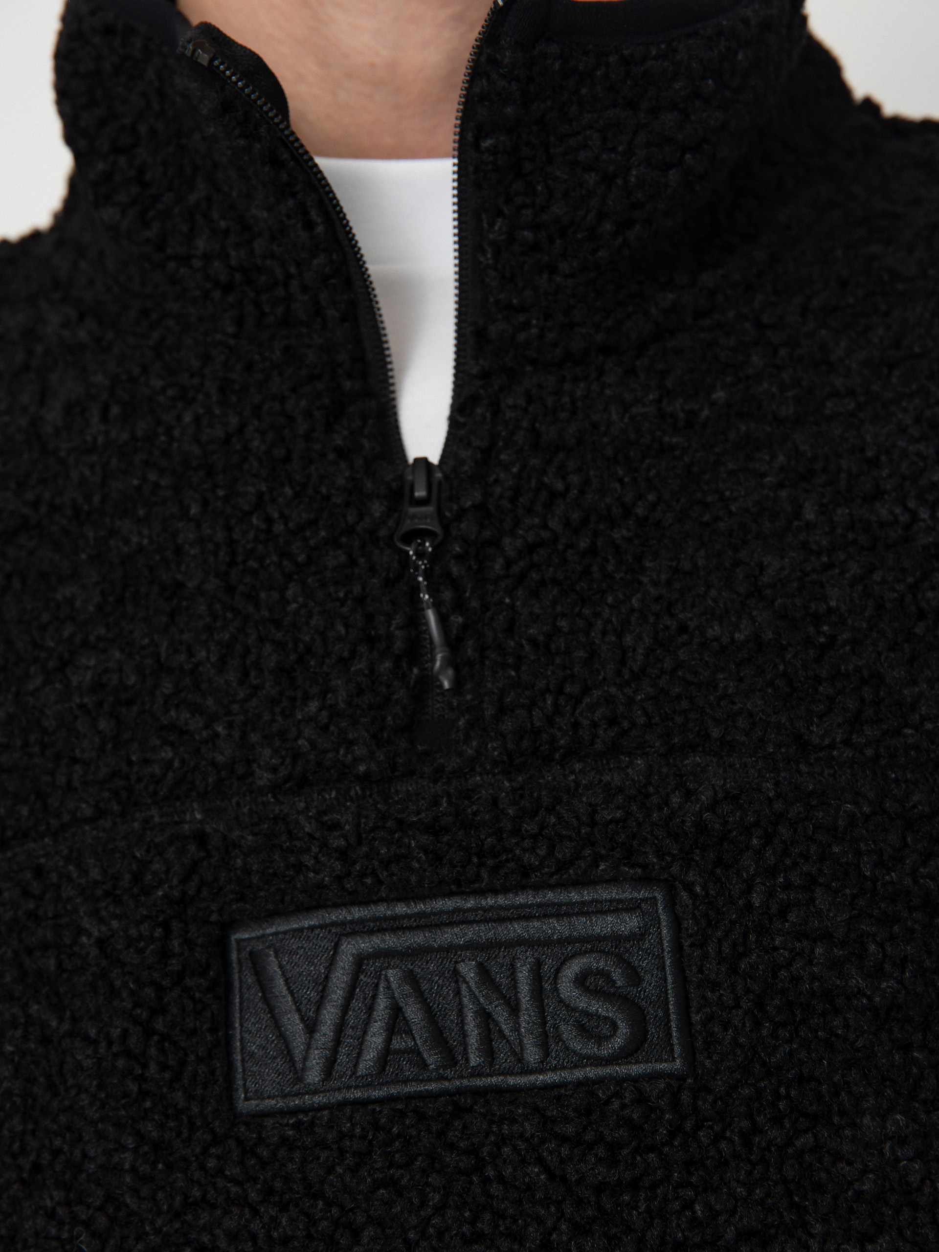 Férfi Vans Vans Boxed Sherpa Qzip Polár pulóver (black)