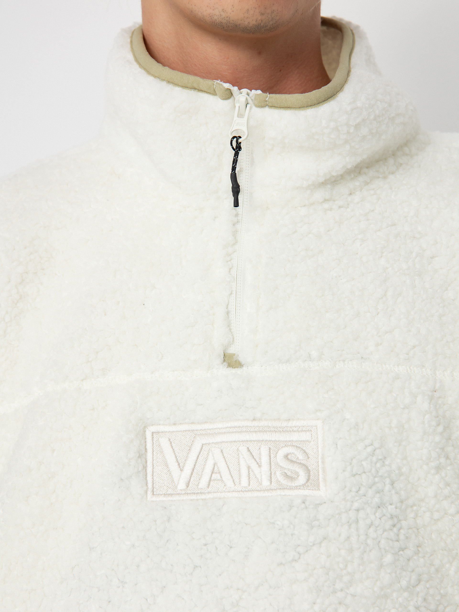 Férfi Vans Vans Boxed Sherpa Qzip Polár pulóver (marshmallow)