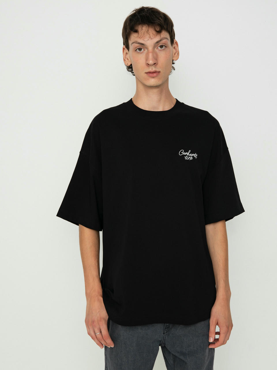 Carhartt WIP Signature Script Póló (black/wax)