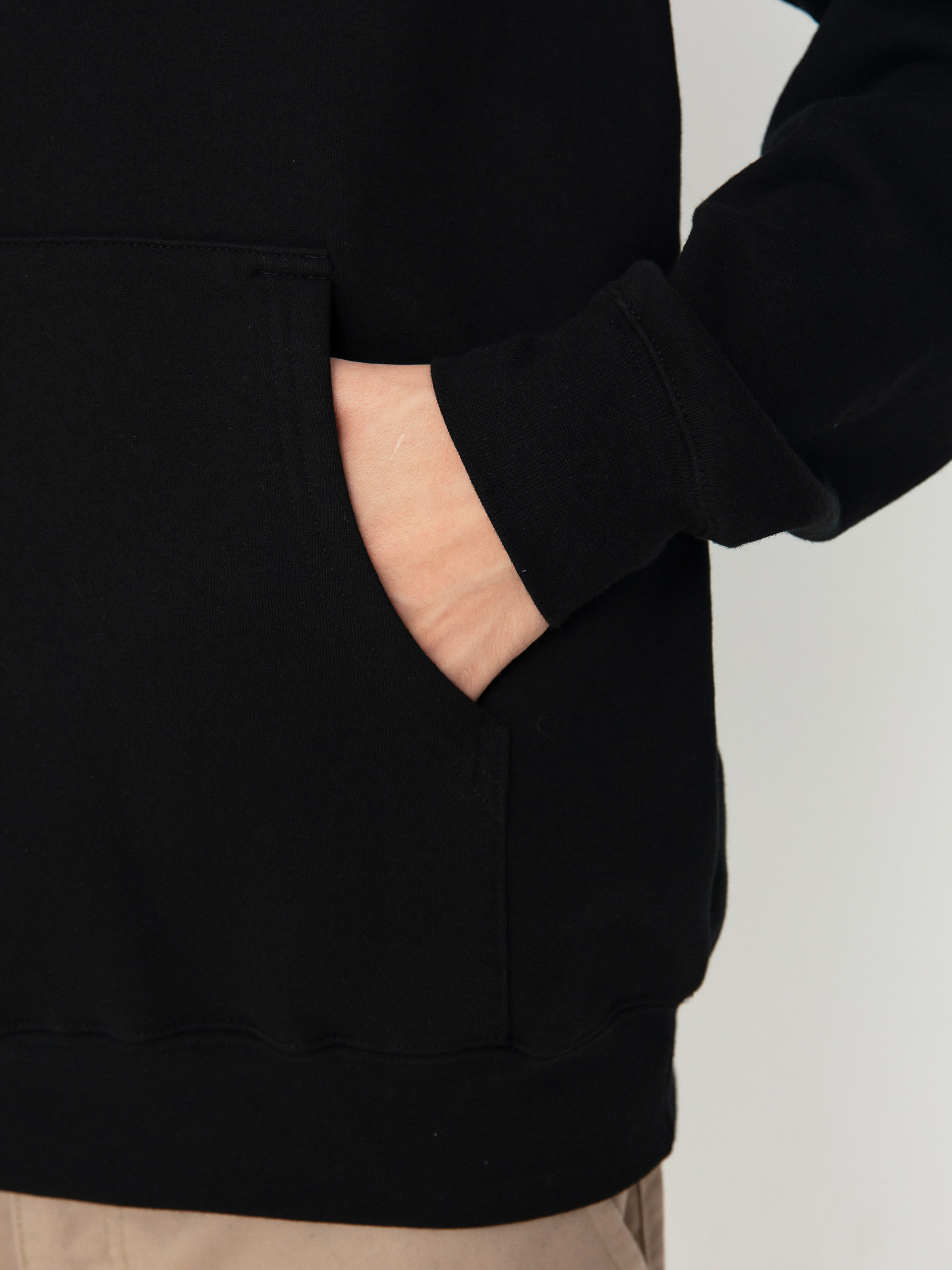 Real Deeds HD Kapucnis pulóver (black/white)