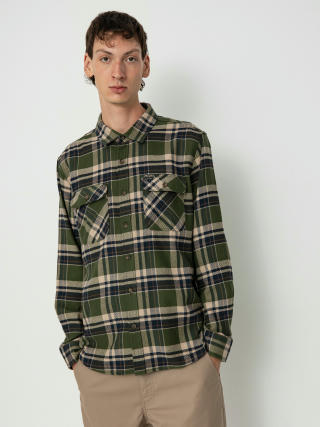 Brixton Bowery Flannel Ls Ing (cypress green/washed navy/whit)