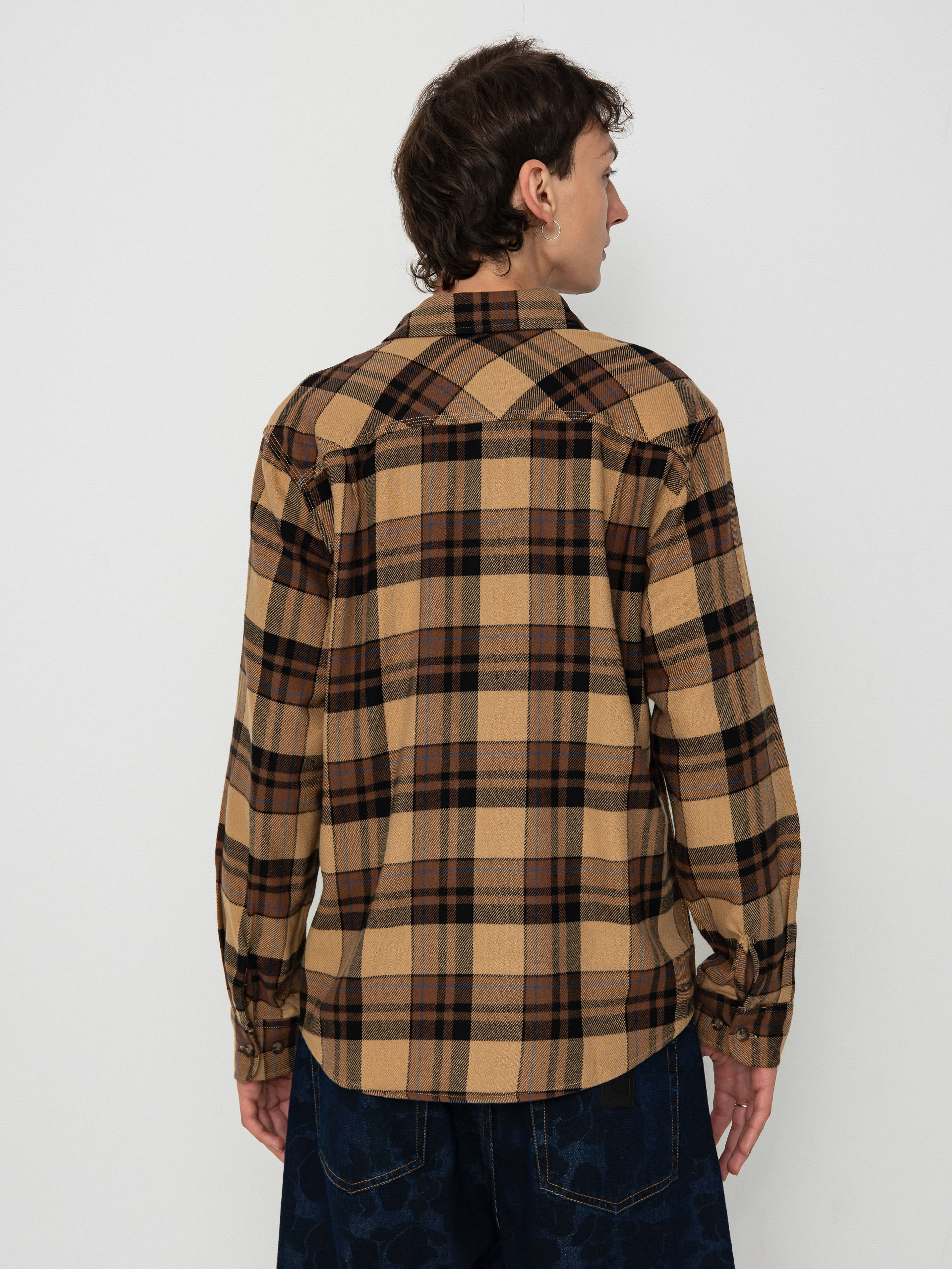 Brixton Bowery Flannel Ls Ing (tiger's eye/pinecone brown/was)