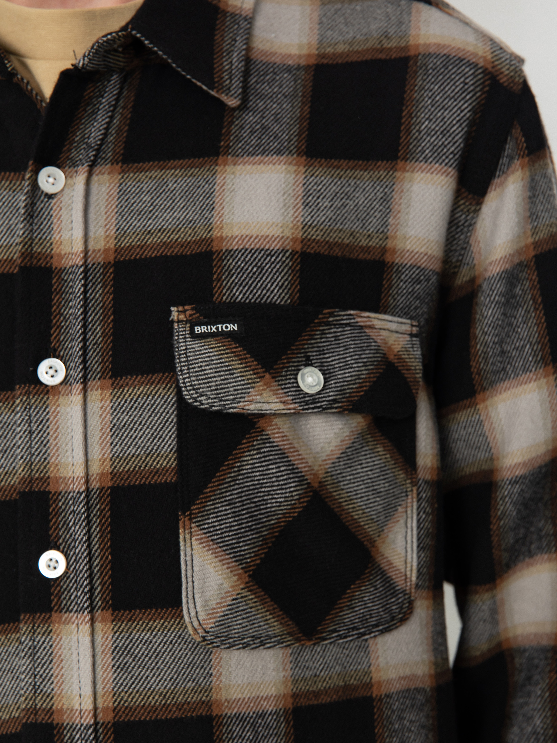 Brixton 20Th Anniv Bowery Flannel Ing (black/cream)