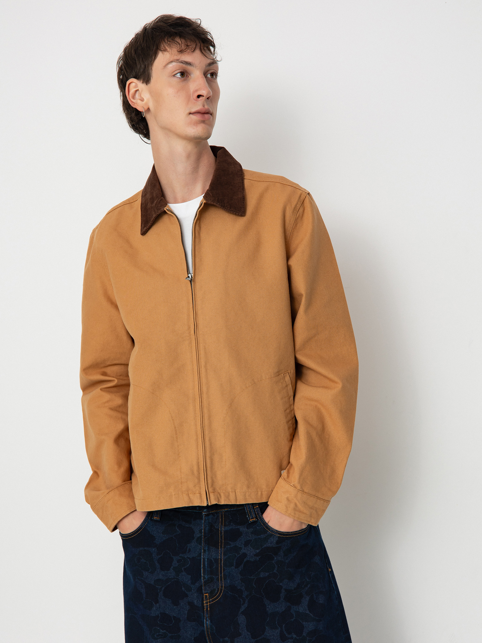 Brixton Mechanic Garage Zip Dzseki (tobacco brown)