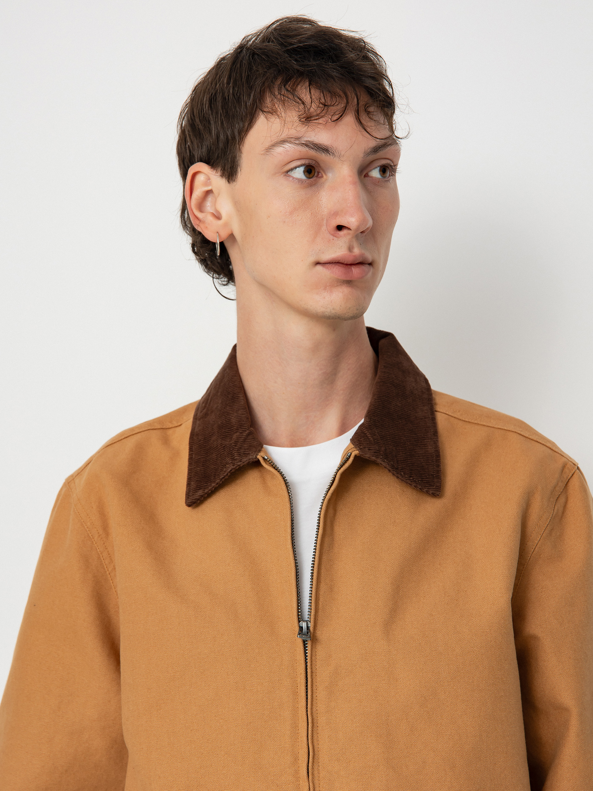 Brixton Mechanic Garage Zip Dzseki (tobacco brown)