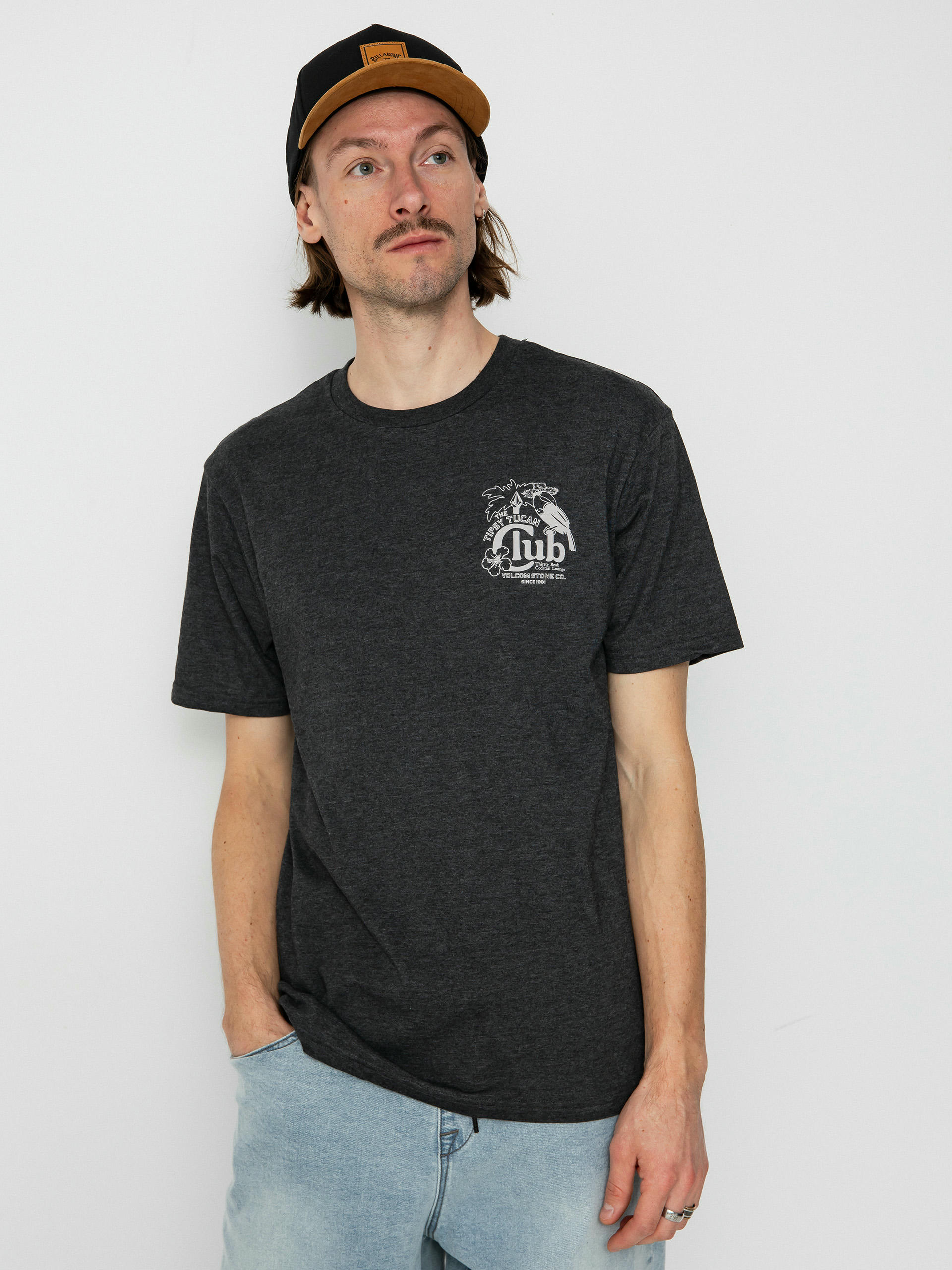 Volcom Tispy Tucan Hth Póló (heather black)