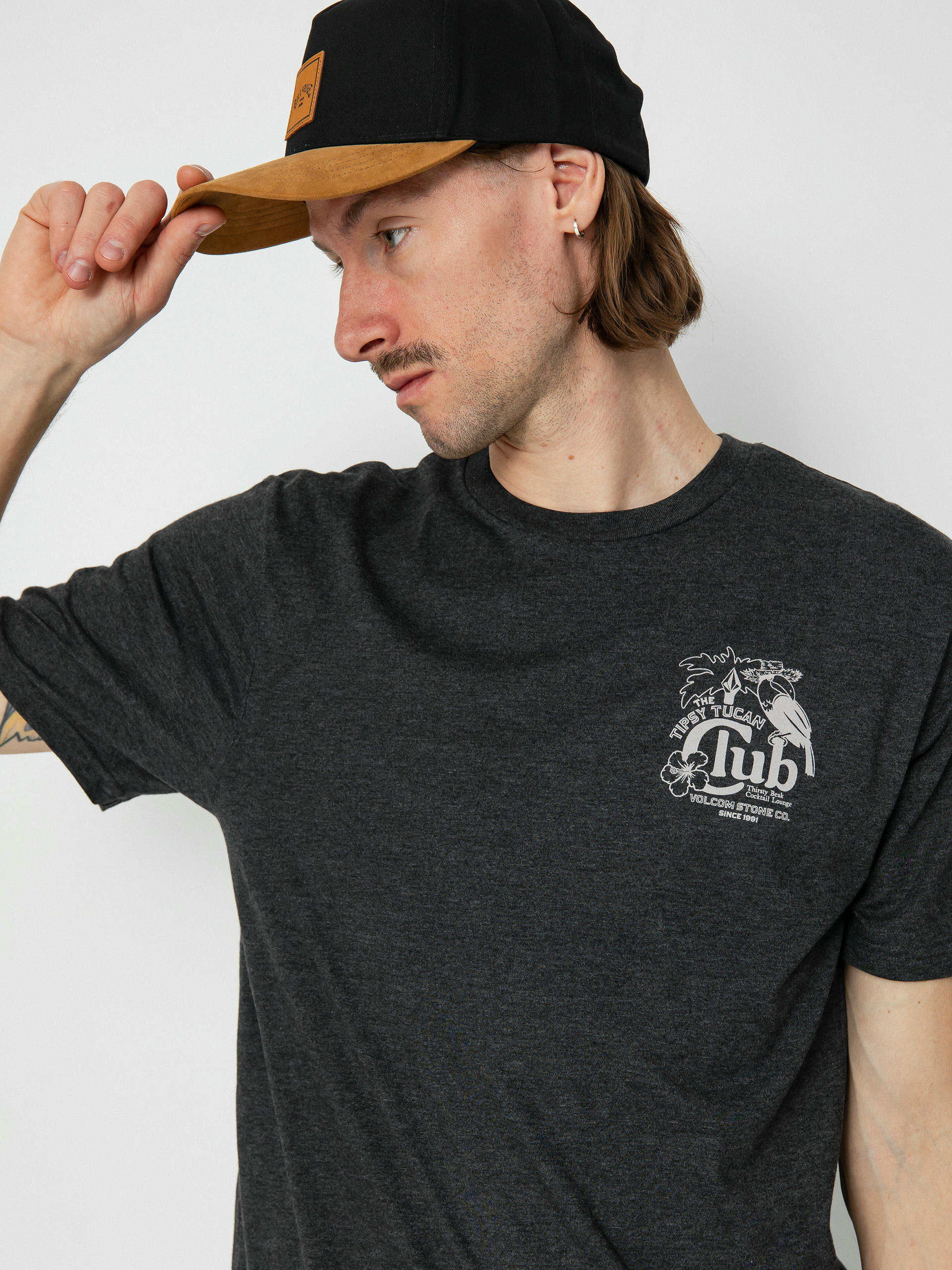 Volcom Tispy Tucan Hth Póló (heather black)