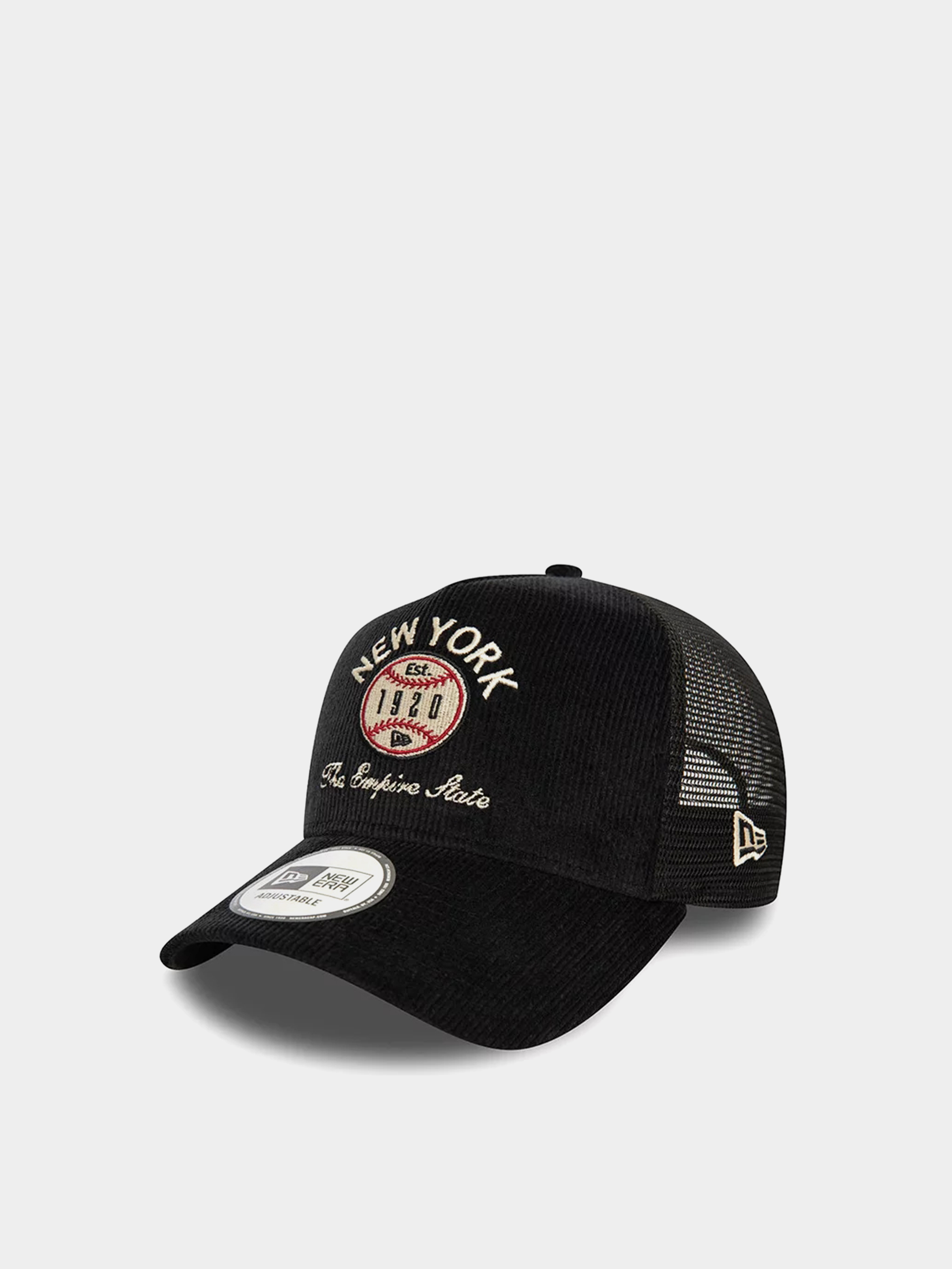 Baseball sapka New Era Cord Graphic Trucker (black)