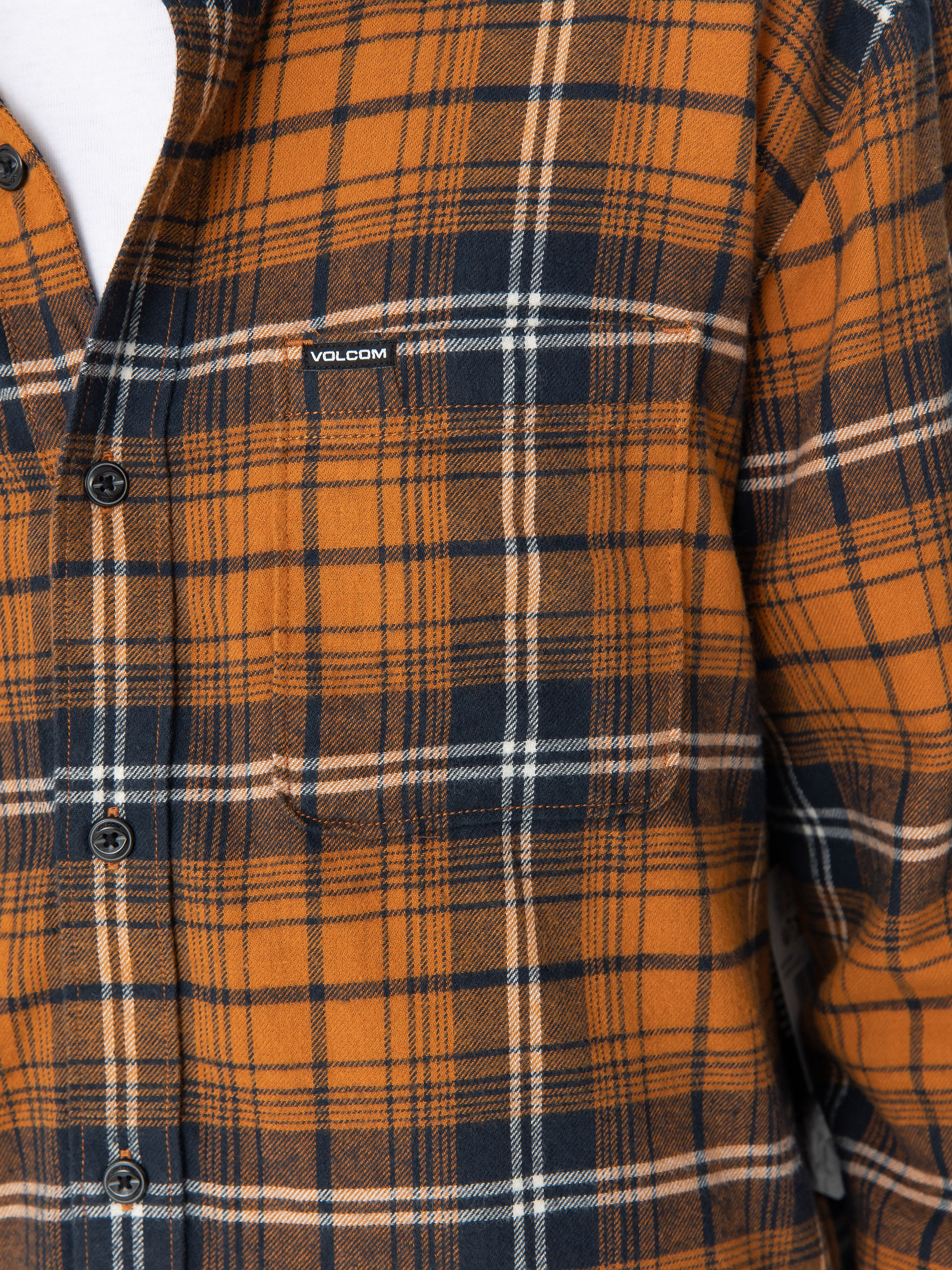 Ing Volcom Caden Plaid Ls (chestnut brown)