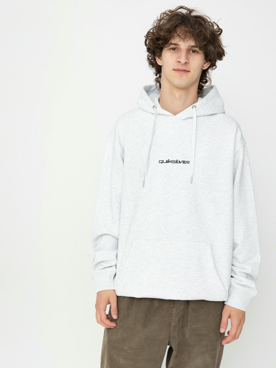 Kapucnis pulóver Quiksilver Dna Omni Logo HD (white marble heather)