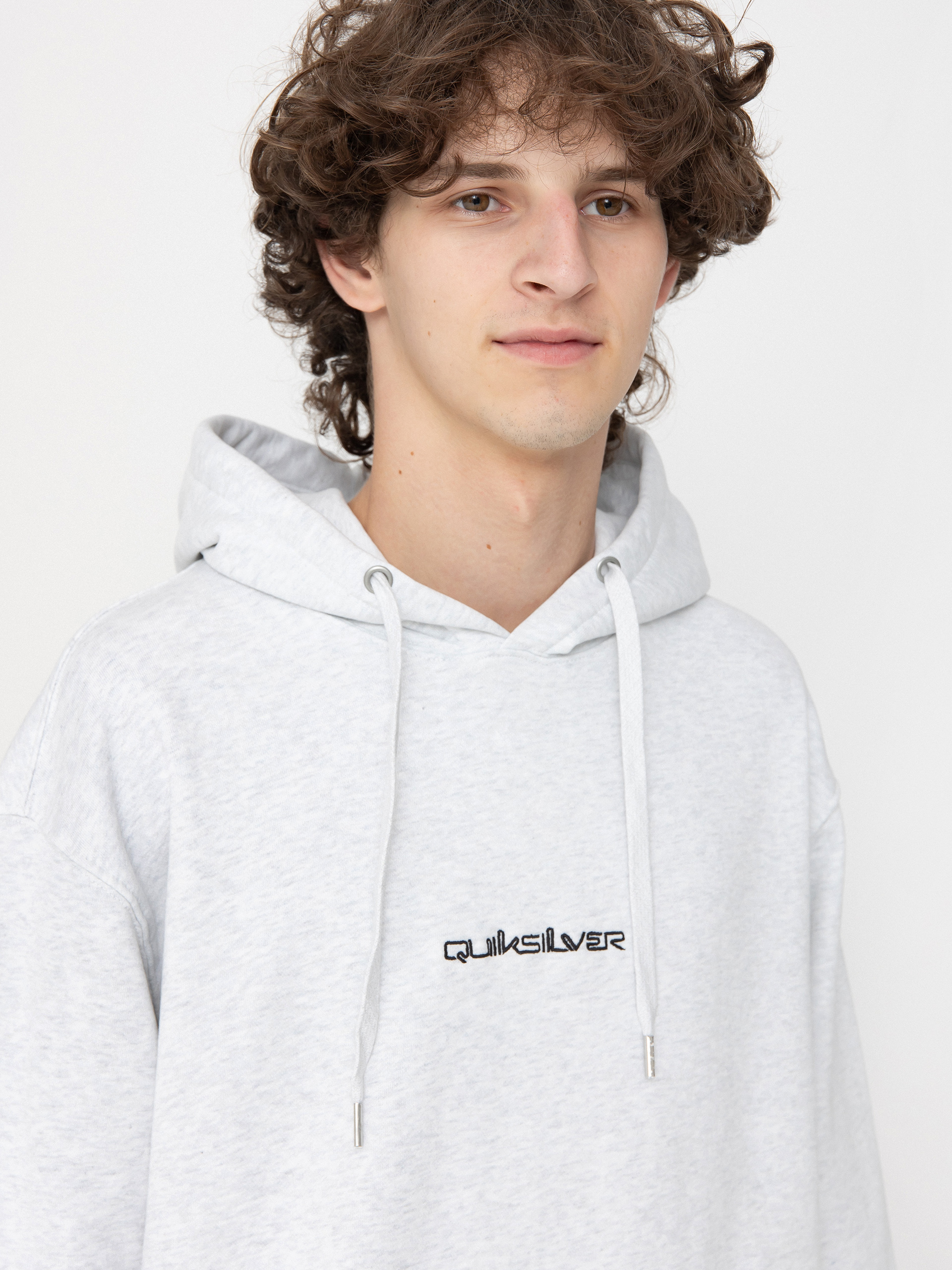Kapucnis pulóver Quiksilver Dna Omni Logo HD (white marble heather)