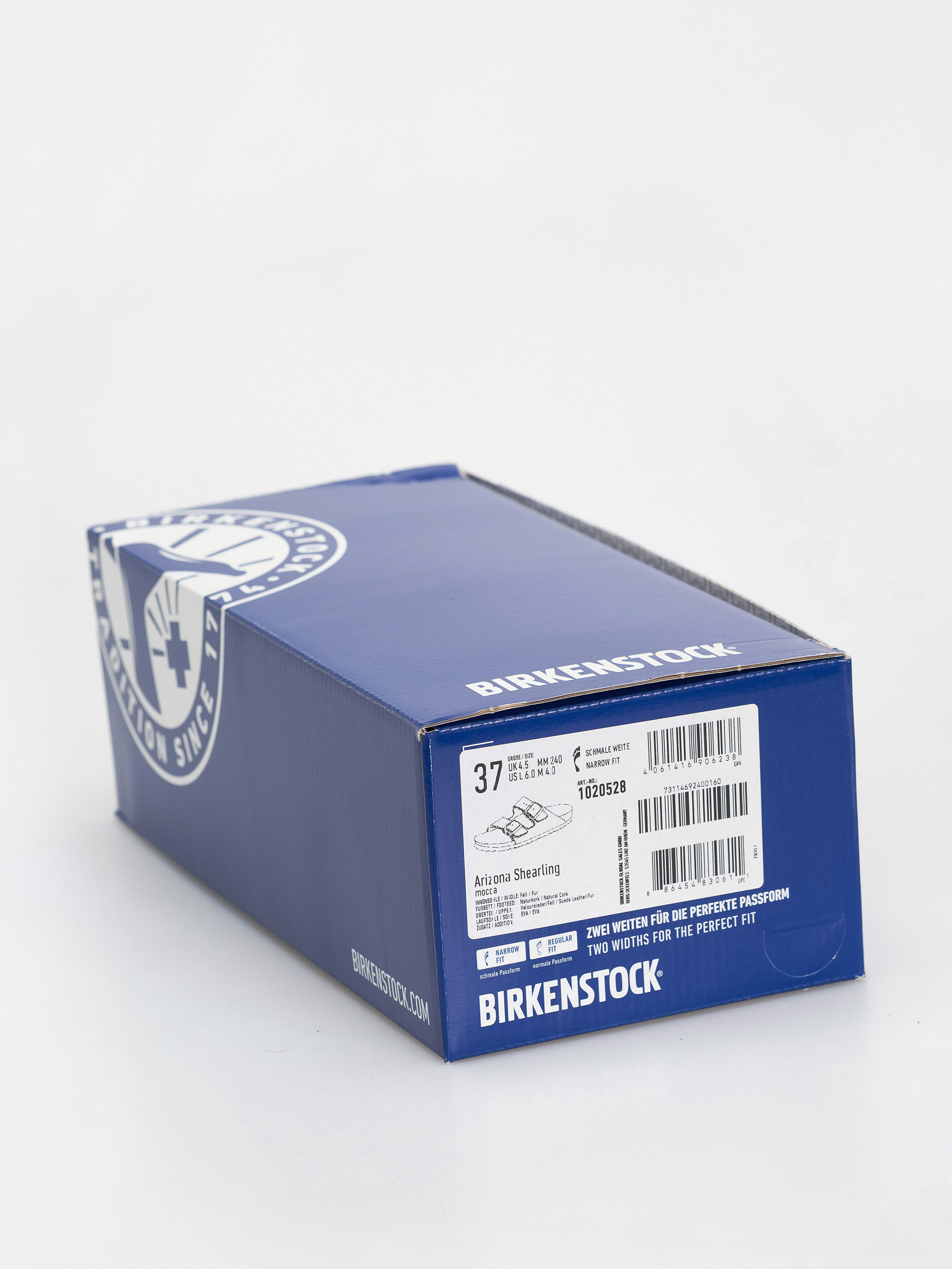 Birkenstock Arizona Shearling Suede Leather Fur Narrow Wmn Flip-flop papucsok (mocha)