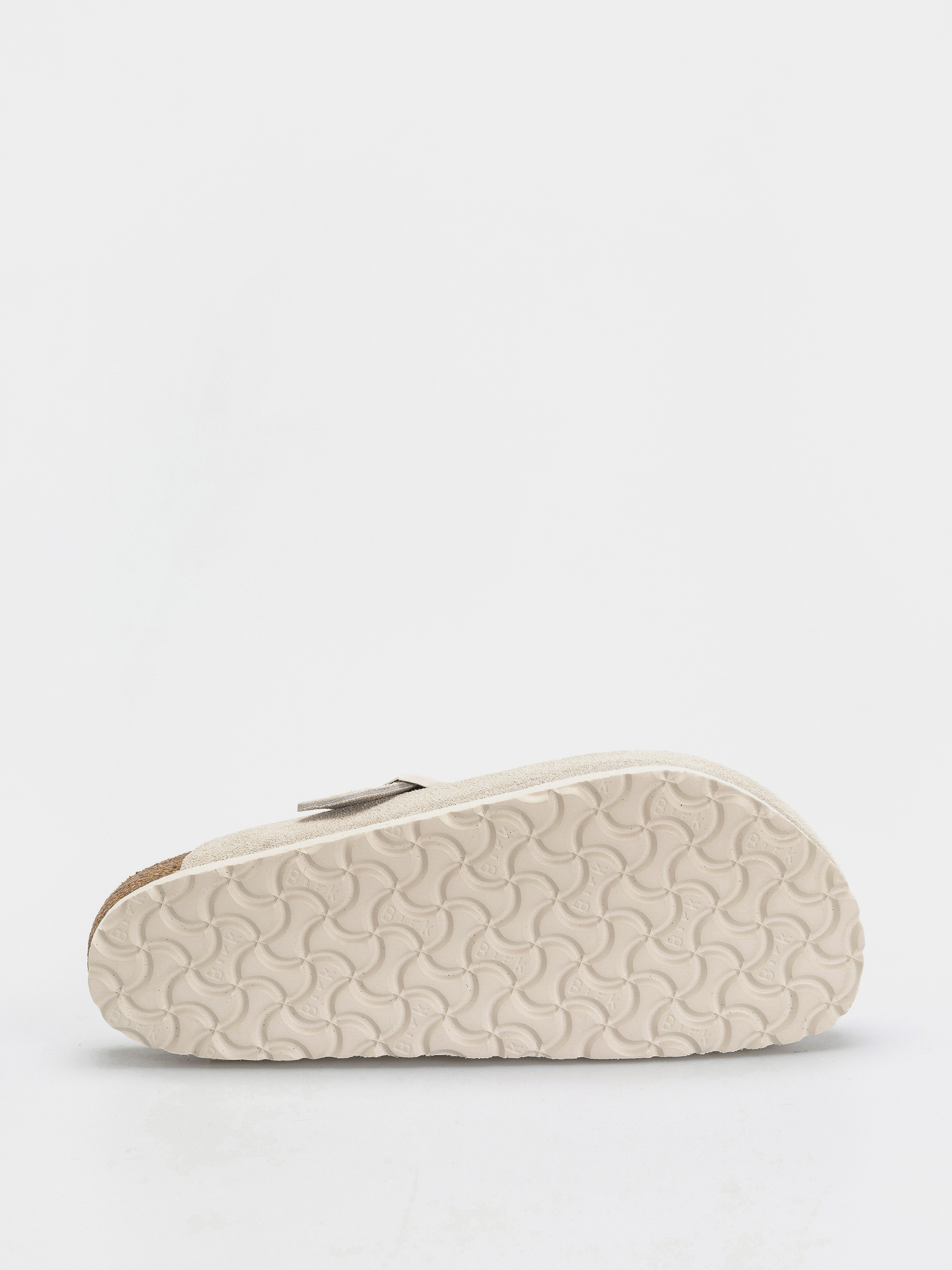 Birkenstock Boston Suede Leather Regular Flip-flop papucsok (antique white)