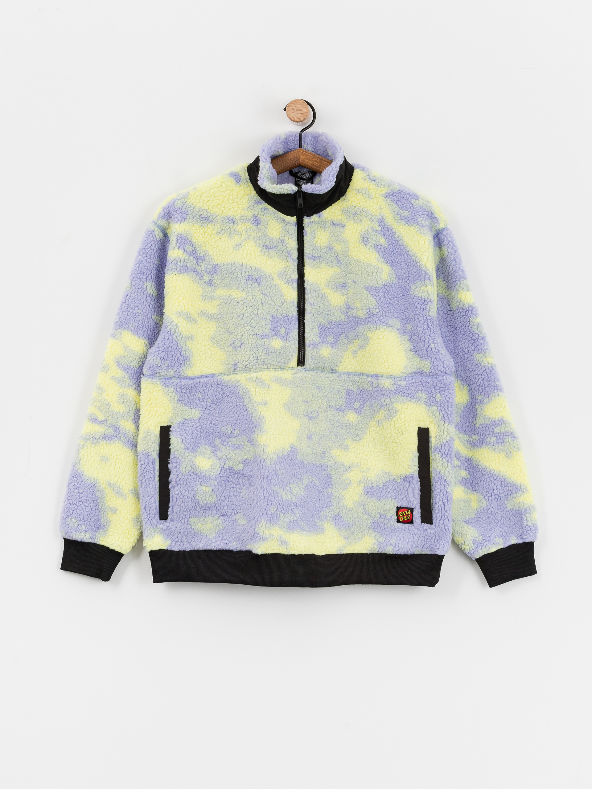 Santa Cruz Astra Sherpa Fleece Wmn Dzseki (purple/yellow tie dye)