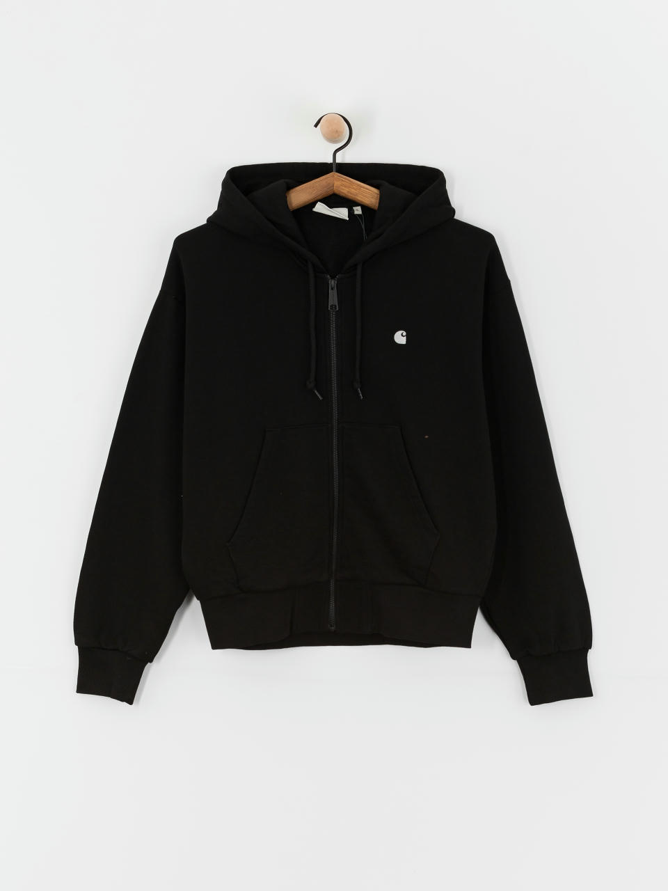 Kapucnis pulóver Carhartt WIP Casey ZHD Wmn (black/silver)