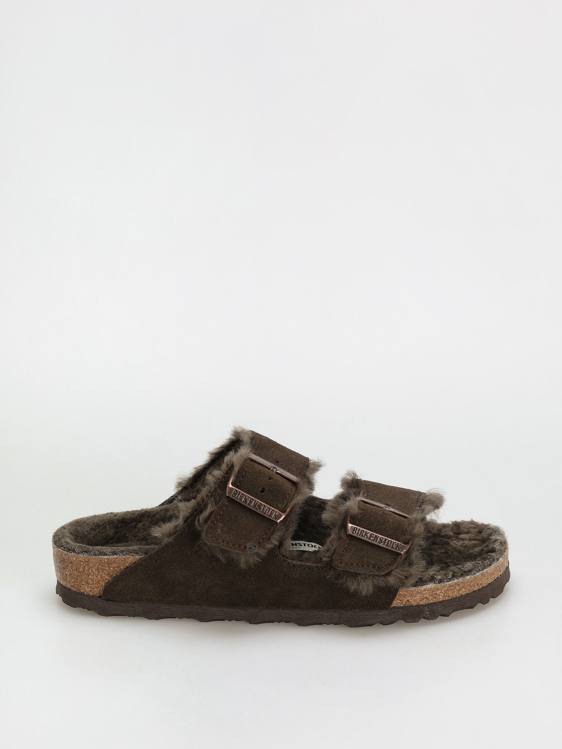 Birkenstock Arizona Shearling Suede Leather Fur Narrow Wmn Flip-flop papucsok