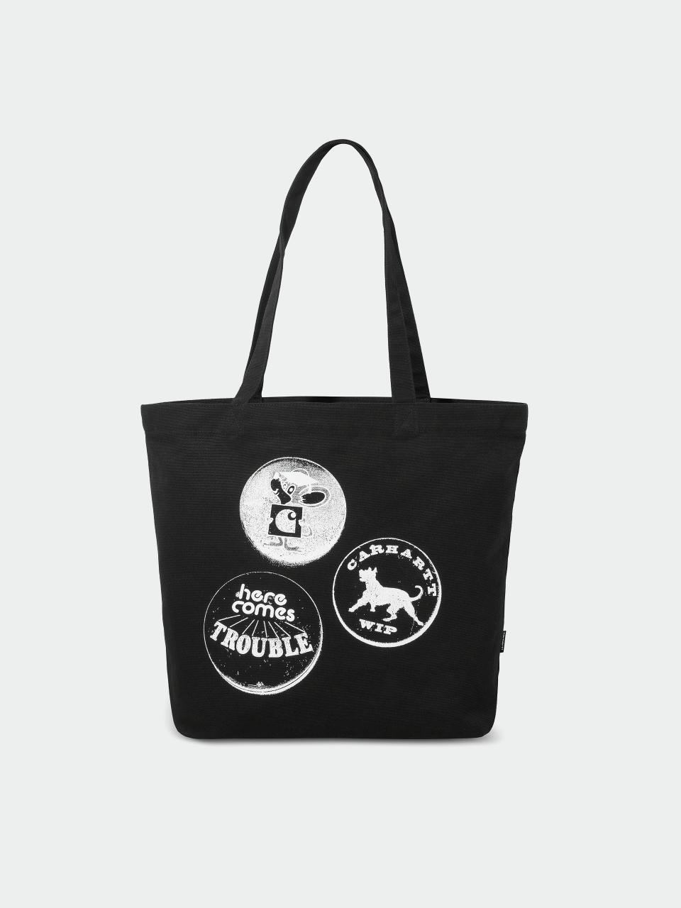 Táska Carhartt WIP Canvas Graphic Tote (pins print/black)