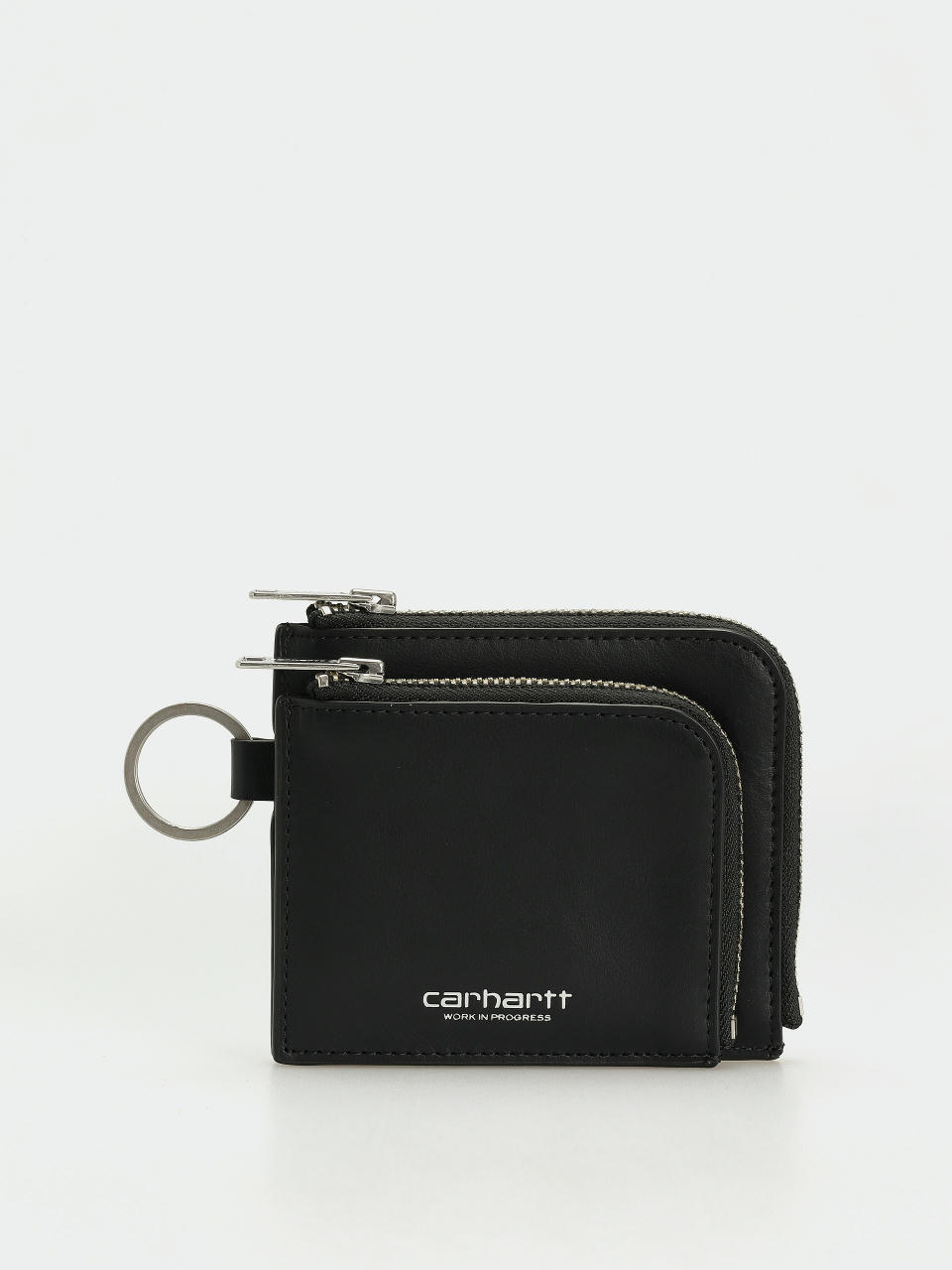 Pénztárca Carhartt WIP Double Vegas Zip (black/silver)