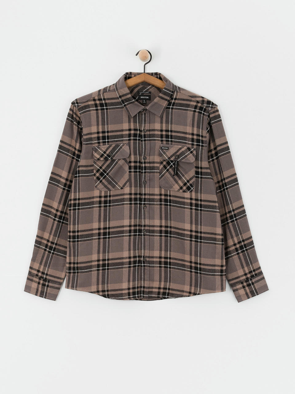 Brixton Bowery Flannel Ls Ing (charcoal/black/cinder grey)