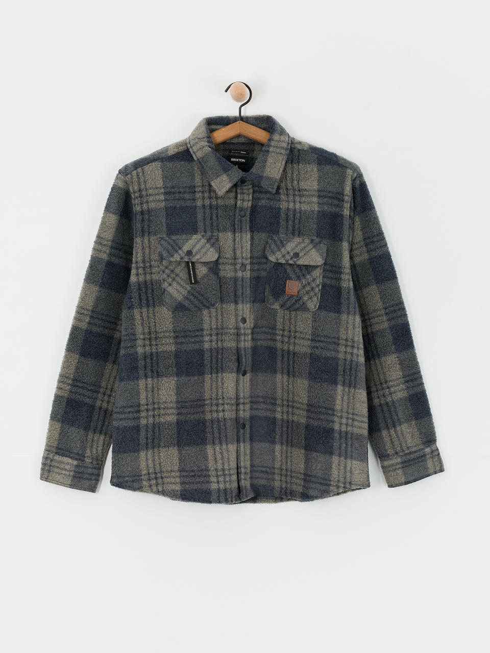 Brixton Bowery Arctic Stretch Ls Ing (washed navy/beige plaid)