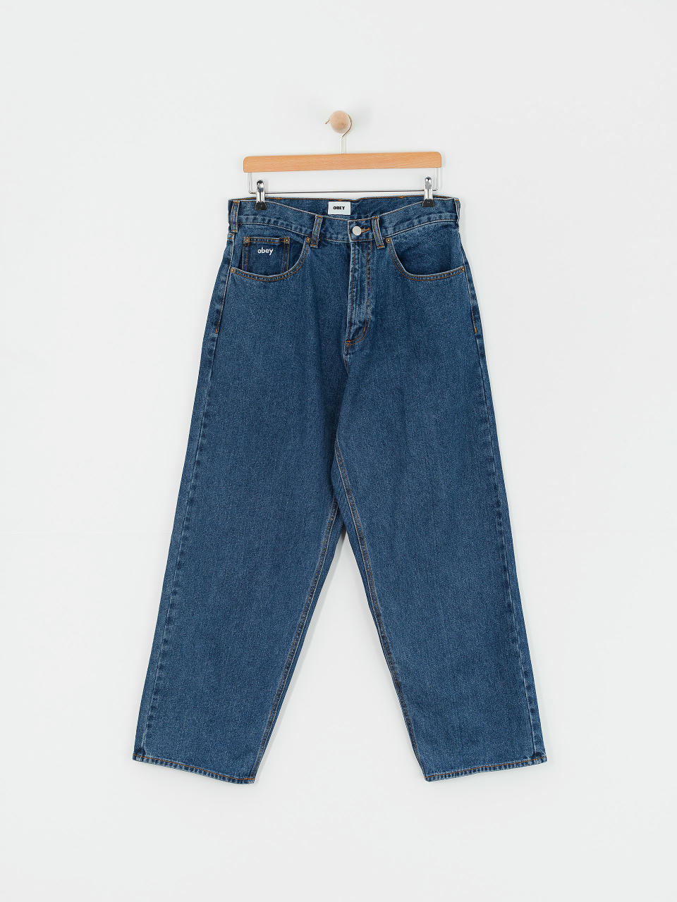 OBEY Bigwig Baggy Denim Kisnadrág (stone wash indigo)