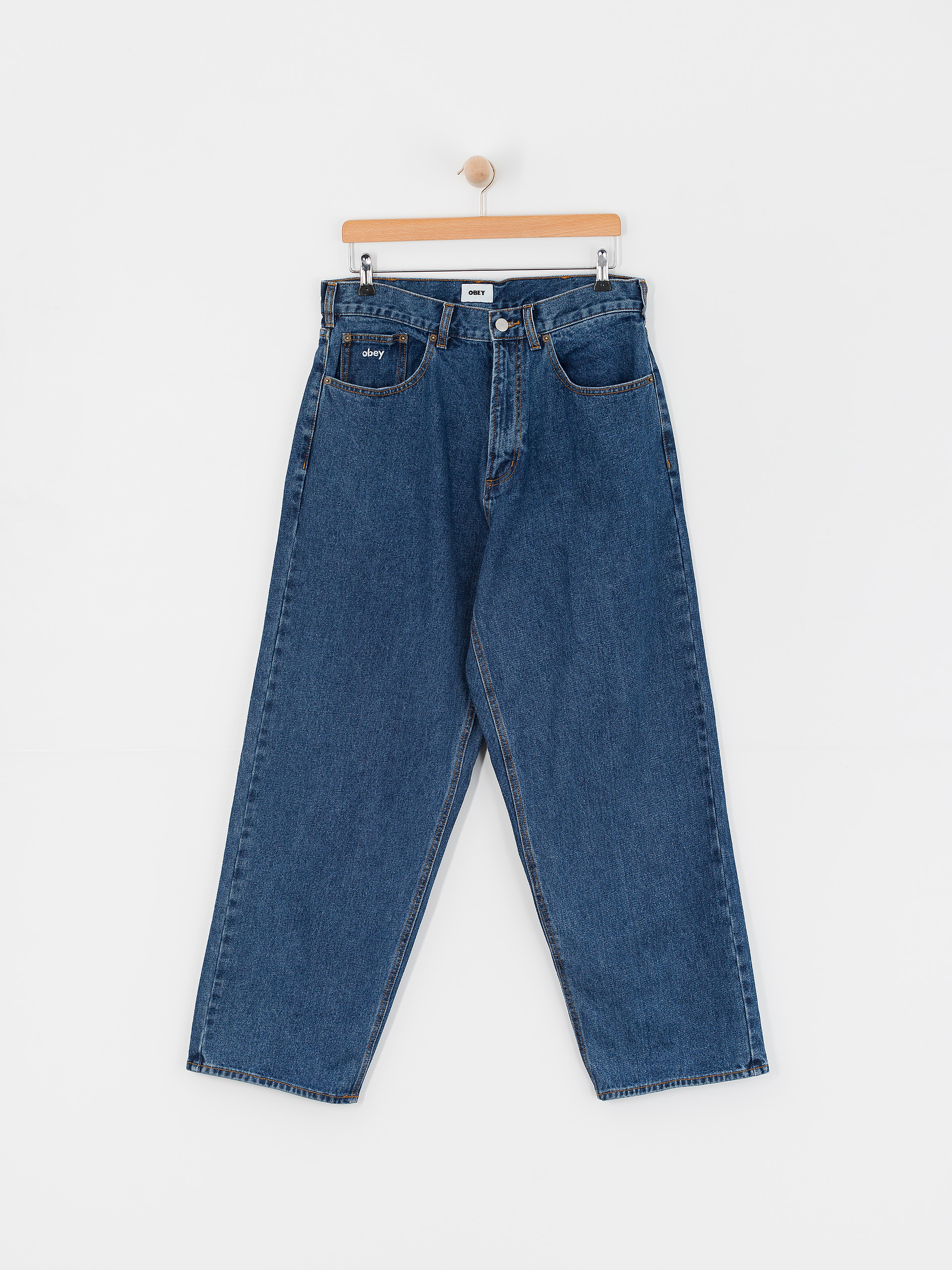 OBEY Bigwig Baggy Denim Kisnadrág (stone wash indigo)