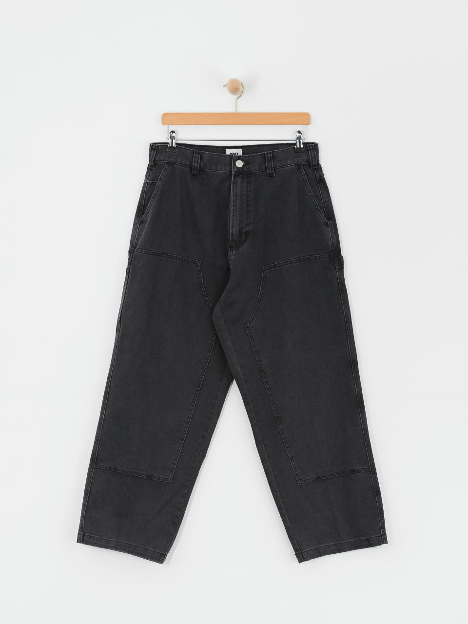 OBEY Bigwig Denim Carpenter Kisnadrág (black faded wash)