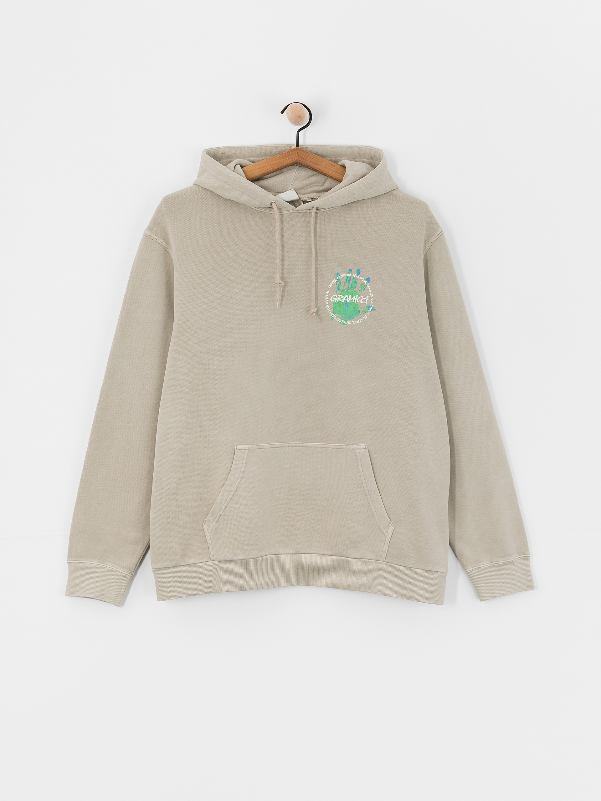 Kapucnis pulóver Gramicci Climber’S Hand HD (pigment oat)