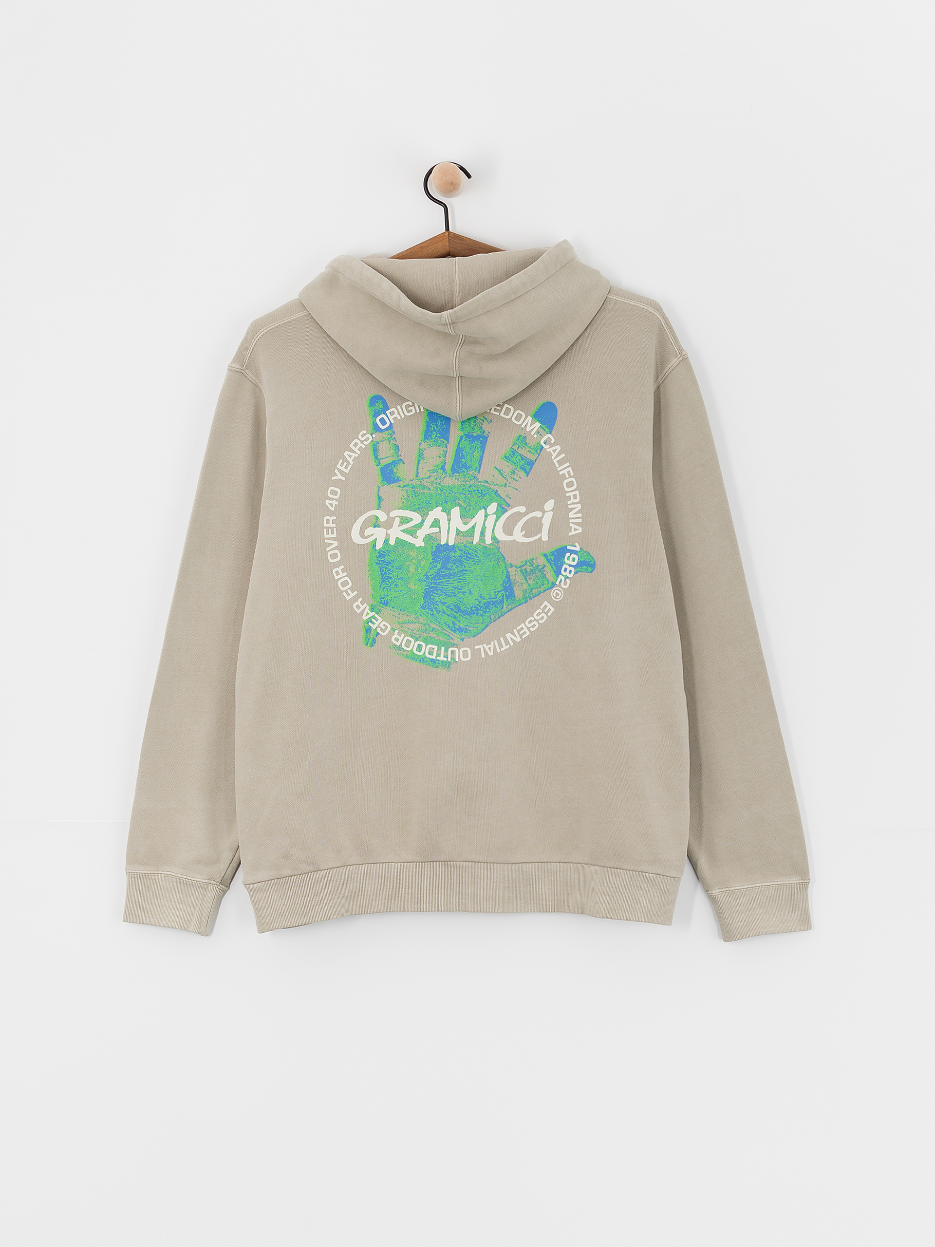 Kapucnis pulóver Gramicci Climber’S Hand HD (pigment oat)