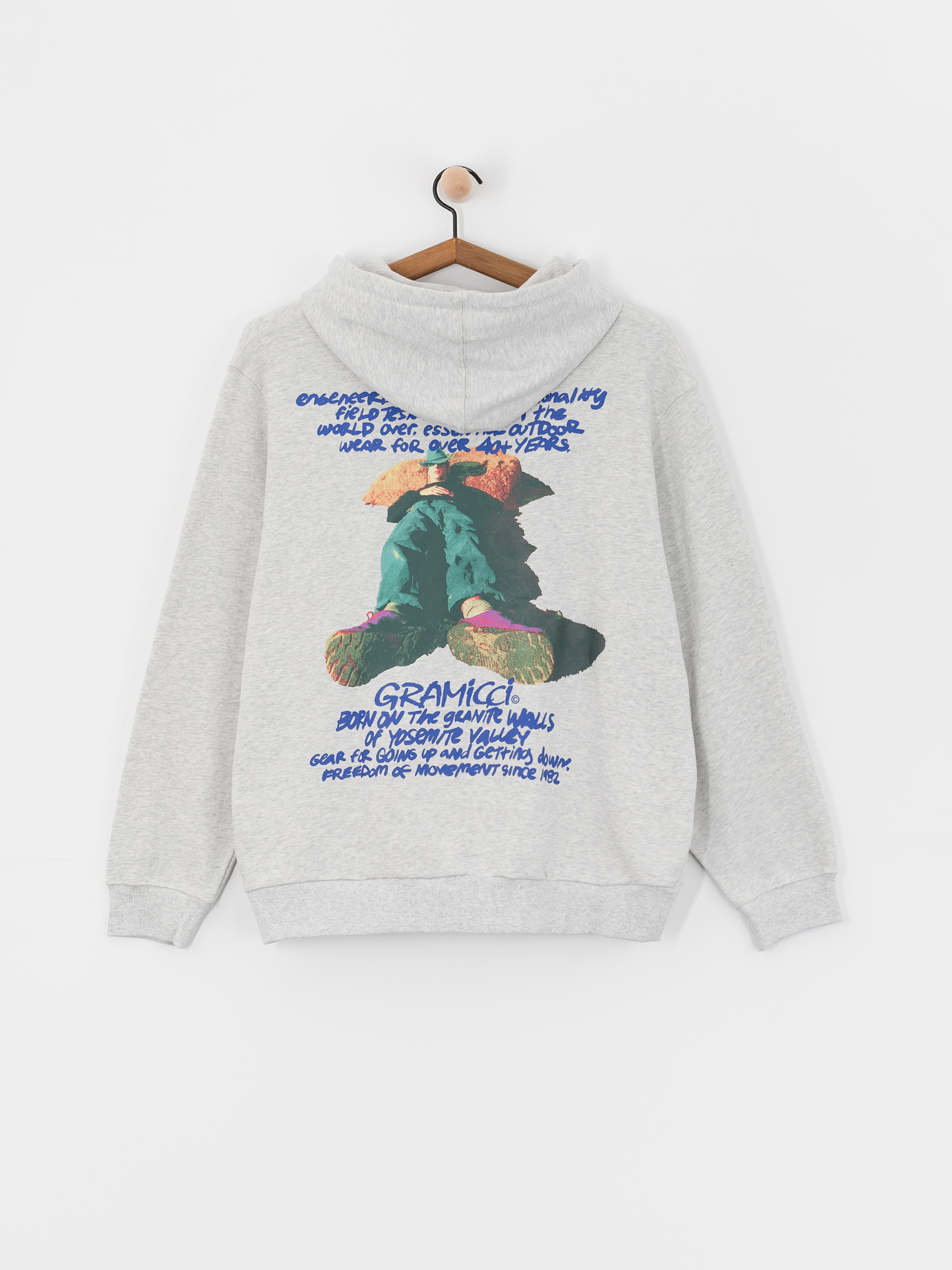 Kapucnis pulóver Gramicci Napping Climber HD (grey heather)