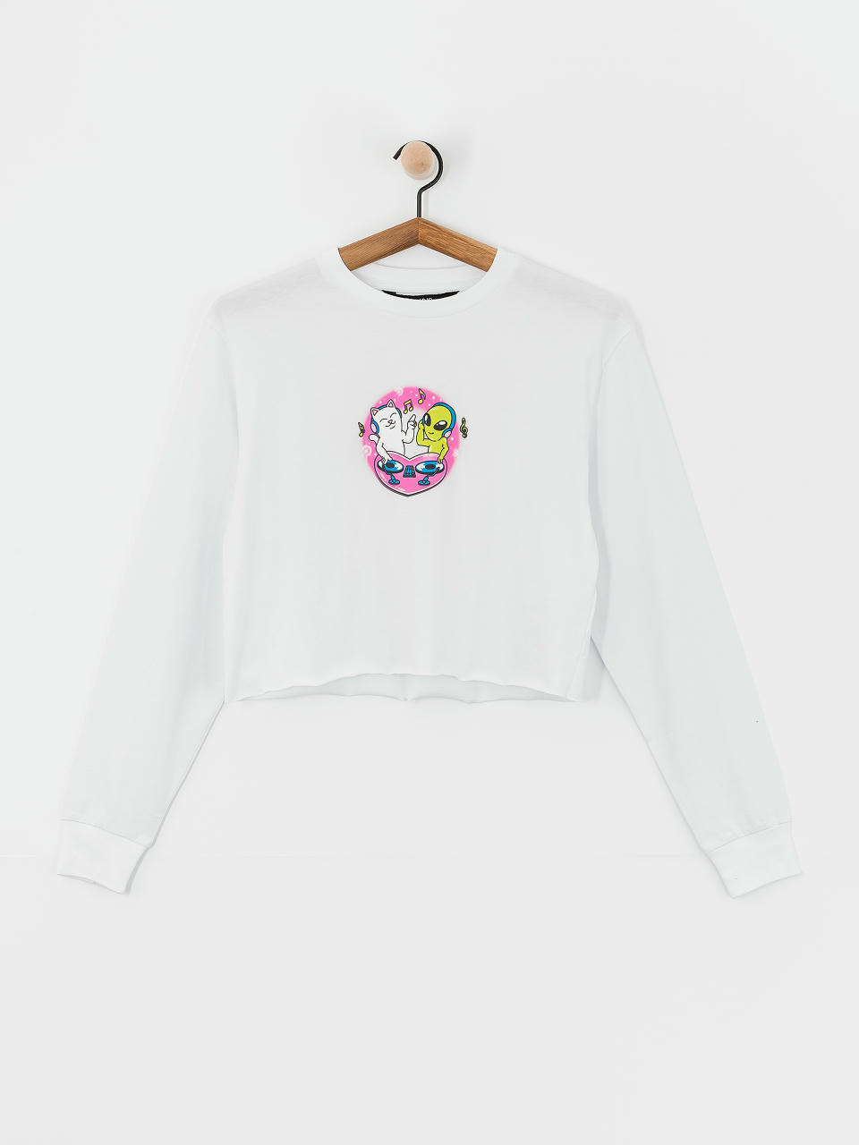 Hosszú ujjú felső RipNDip Love Is Ripndip Cropped (white)