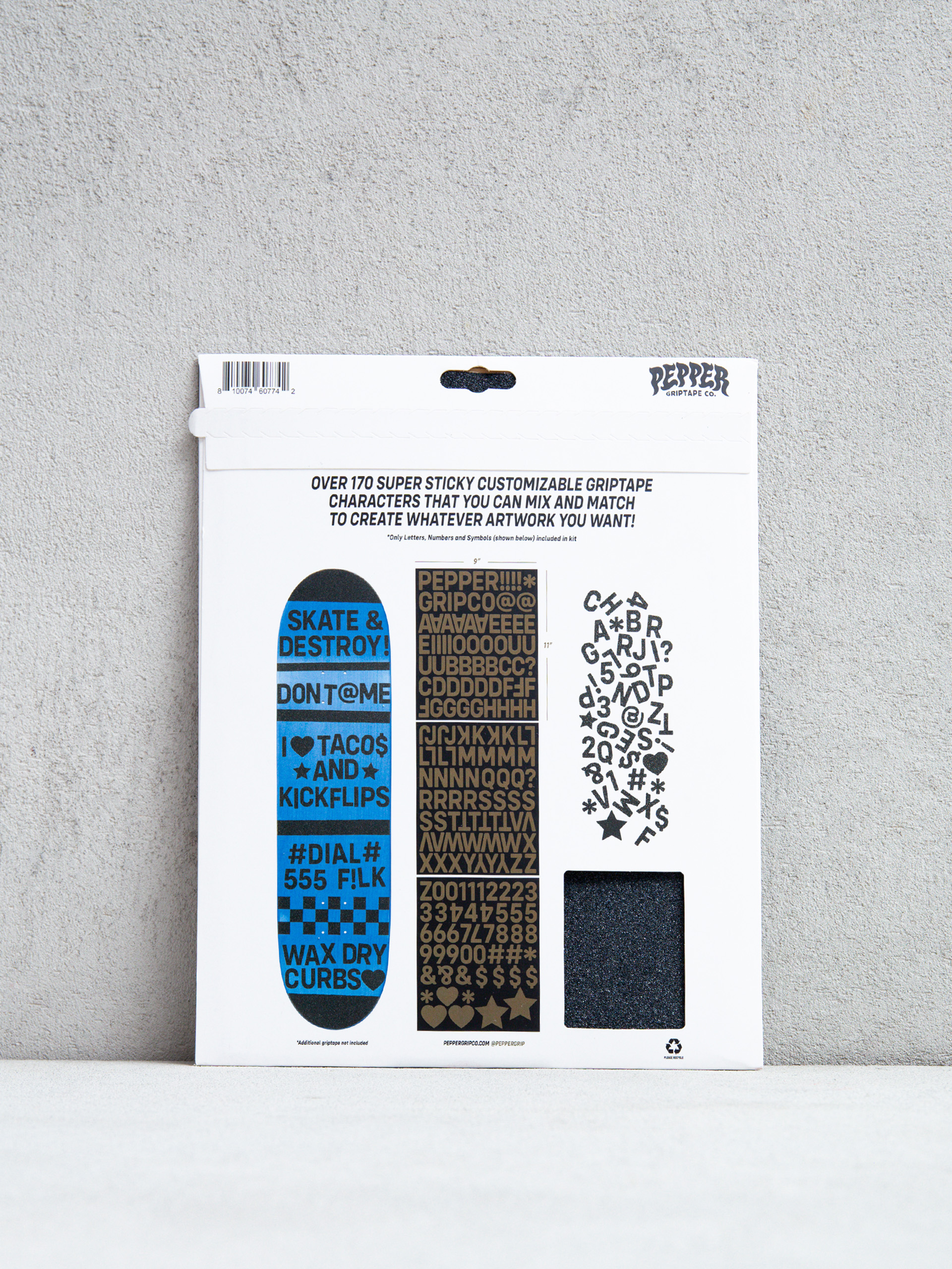 Smirgli Pepper_Griptape Alphanumeric (black)