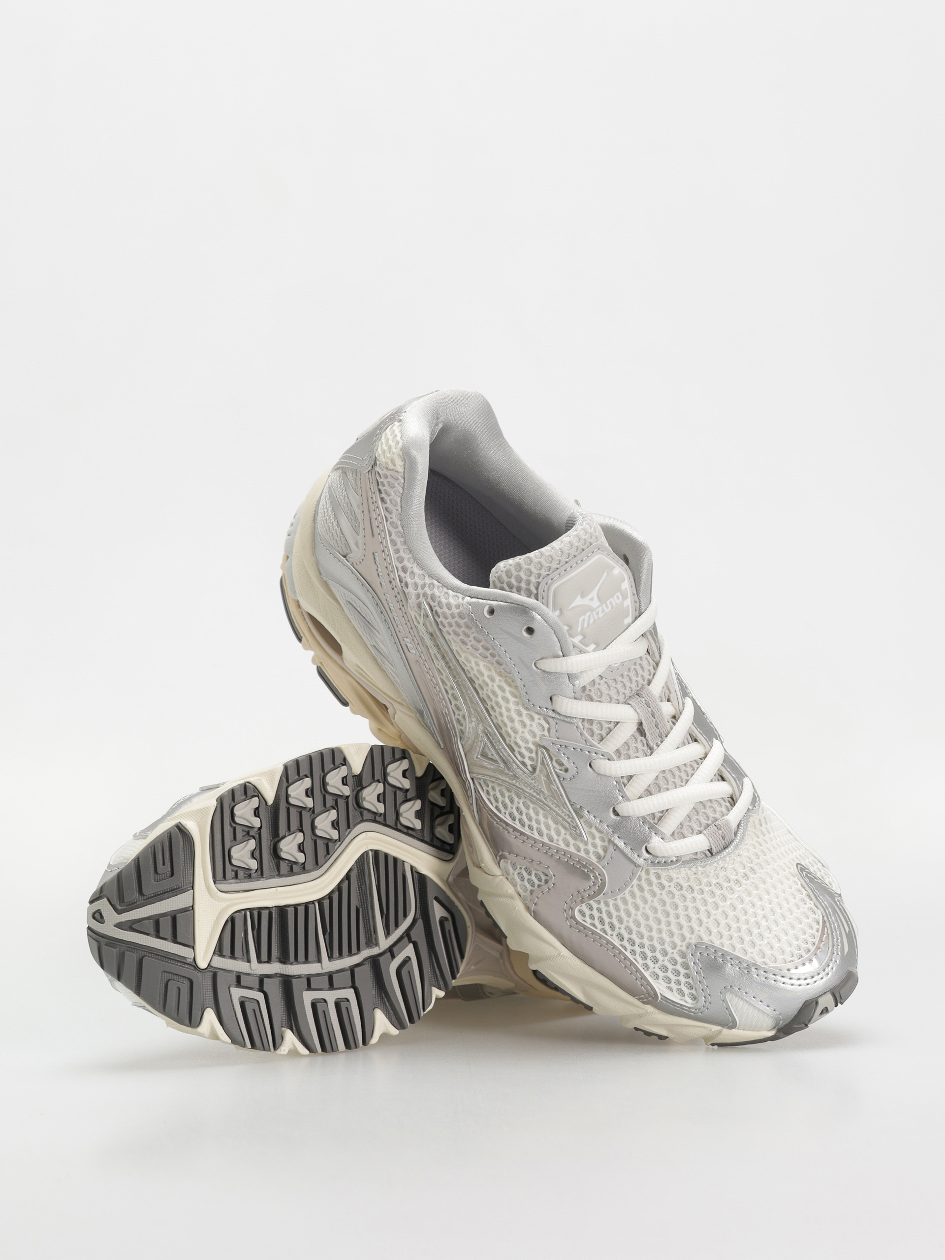 Mizuno Wave Rider 10 Cipők (white/white sand/nimbus cloud)