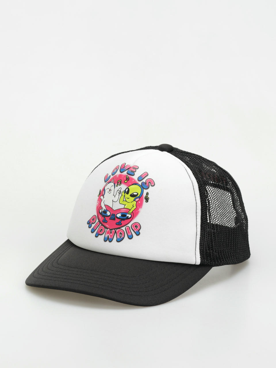 RipNDip Love Is Ripndip Trucker Baseball sapka (white/black)