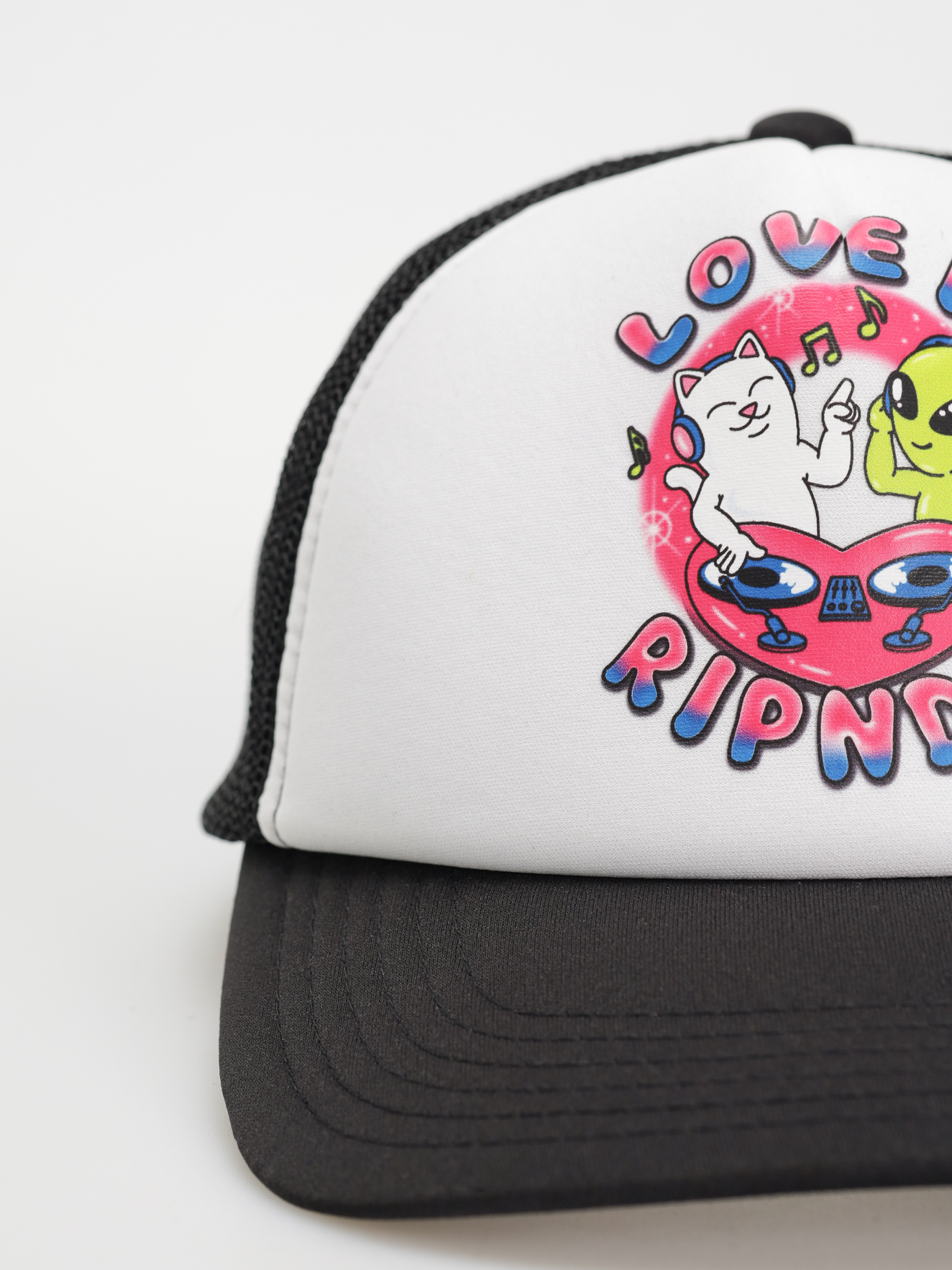 RipNDip Love Is Ripndip Trucker Baseball sapka (white/black)