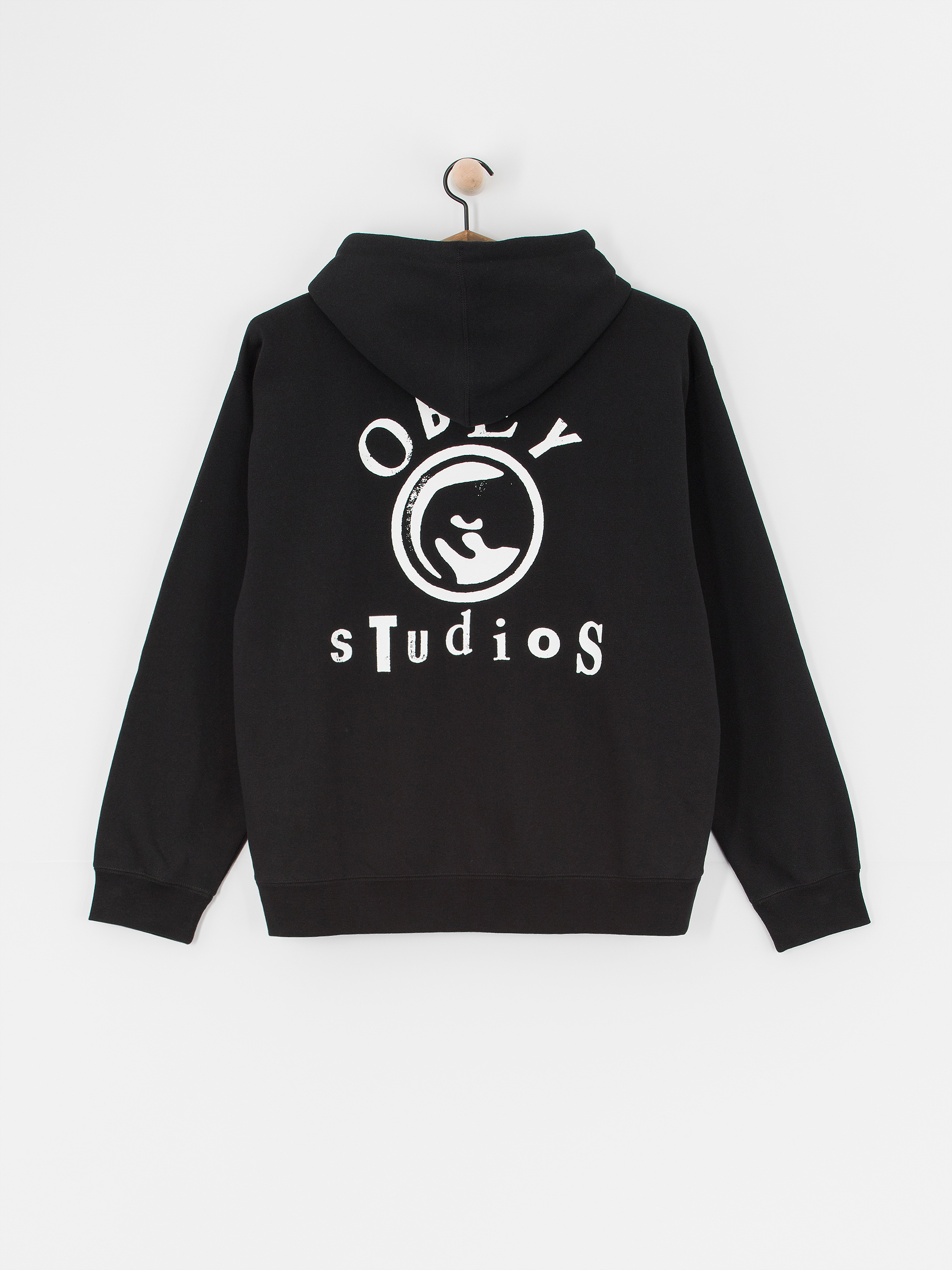 OBEY Studios Icon HD Kapucnis pulóver (black)