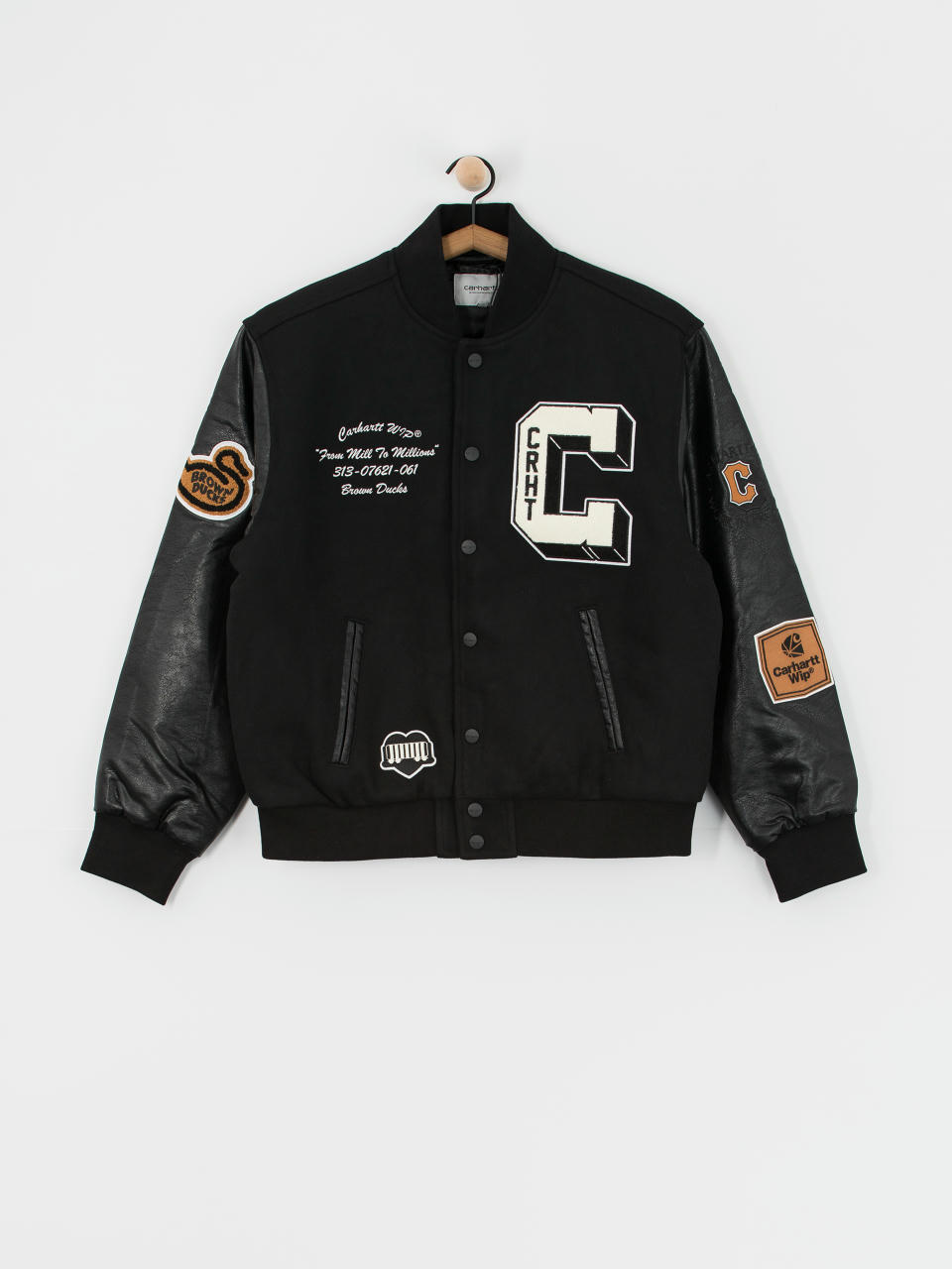 Dzseki Carhartt WIP Brown Ducks Bomber (black/black)