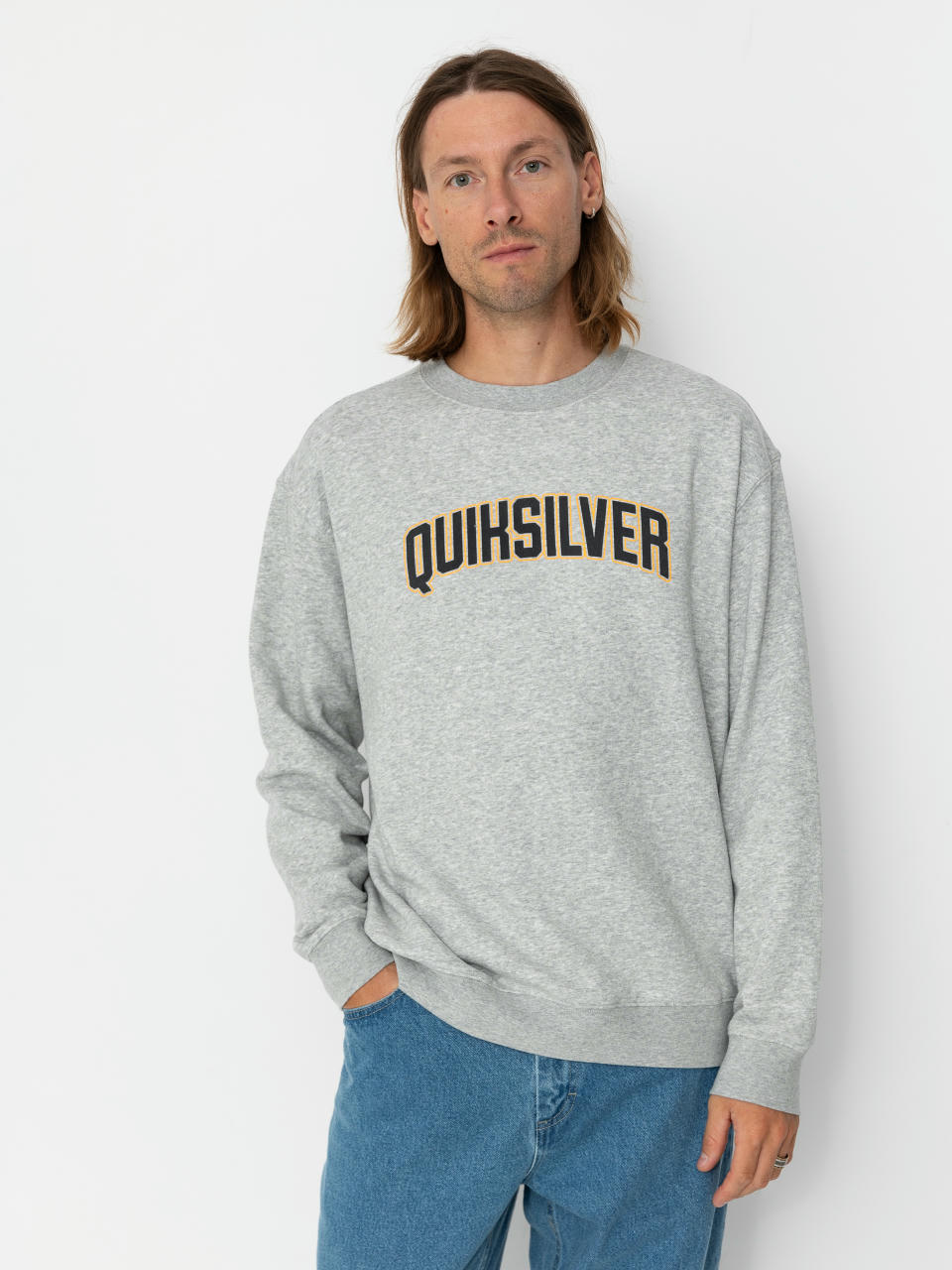 Quiksilver Graphic Crew Pulóver (light grey heather)