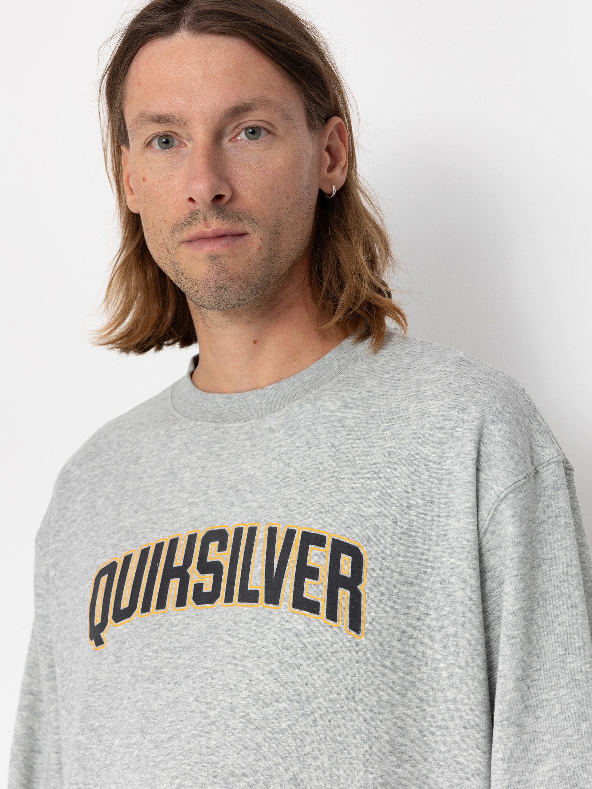 Quiksilver Graphic Crew Pulóver (light grey heather)