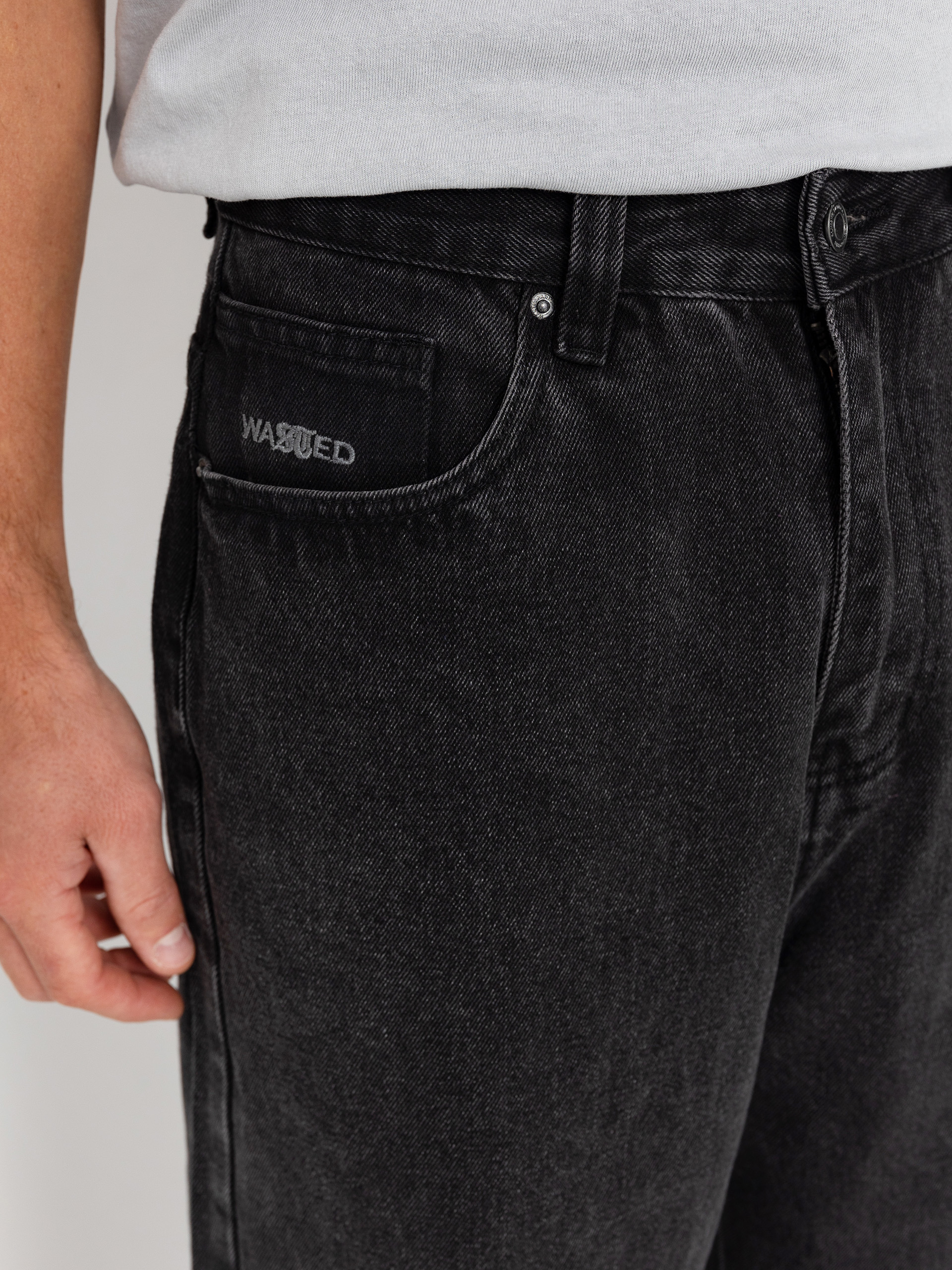 Wasted Paris Kingdom Curve Casper Kisnadrág (faded black)